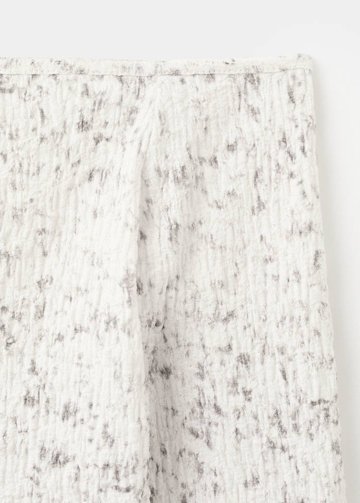 Speckled t-shirt with an asymmetrical neckline — Ecru