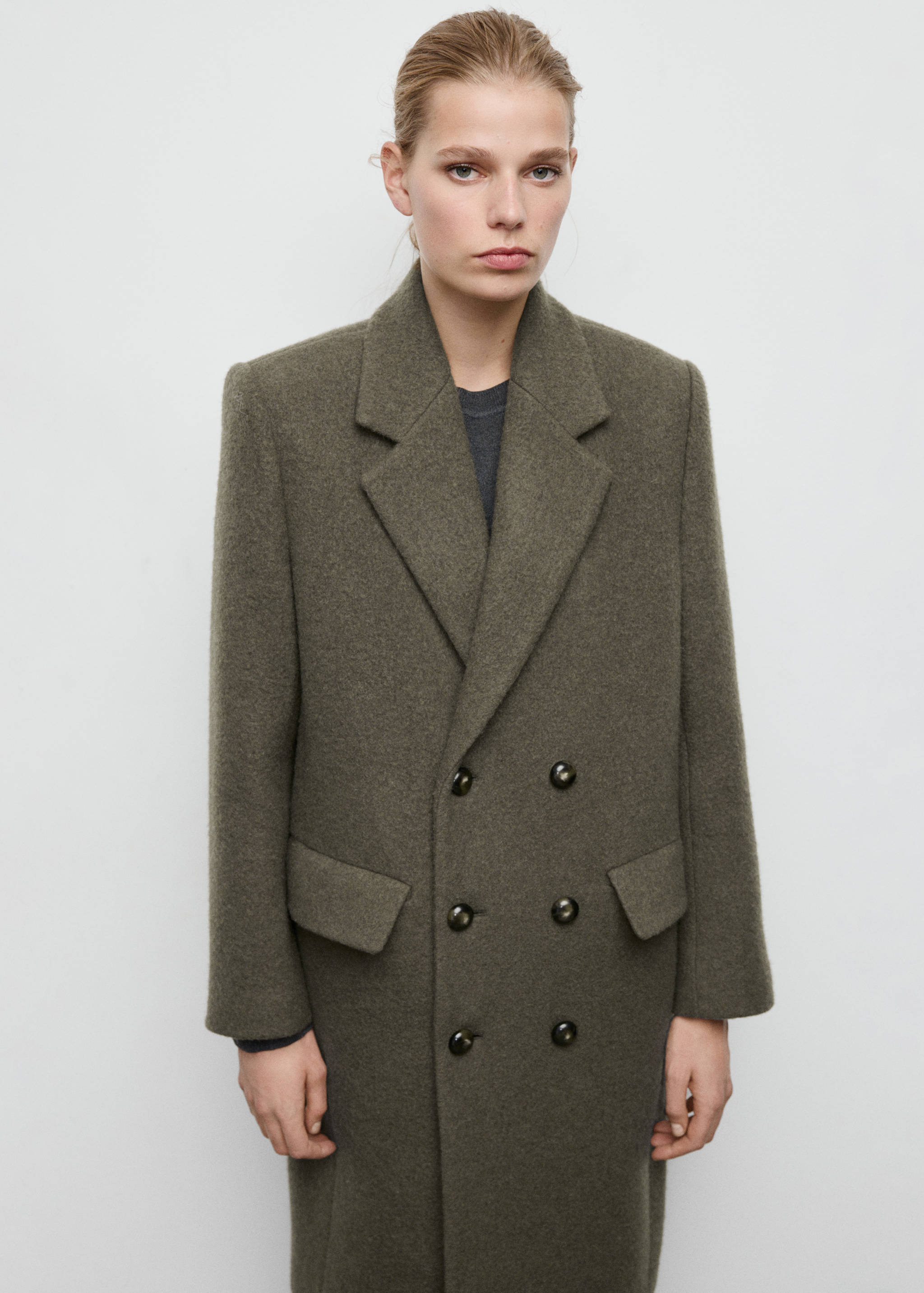 Double-breasted wool coat - Medium plane