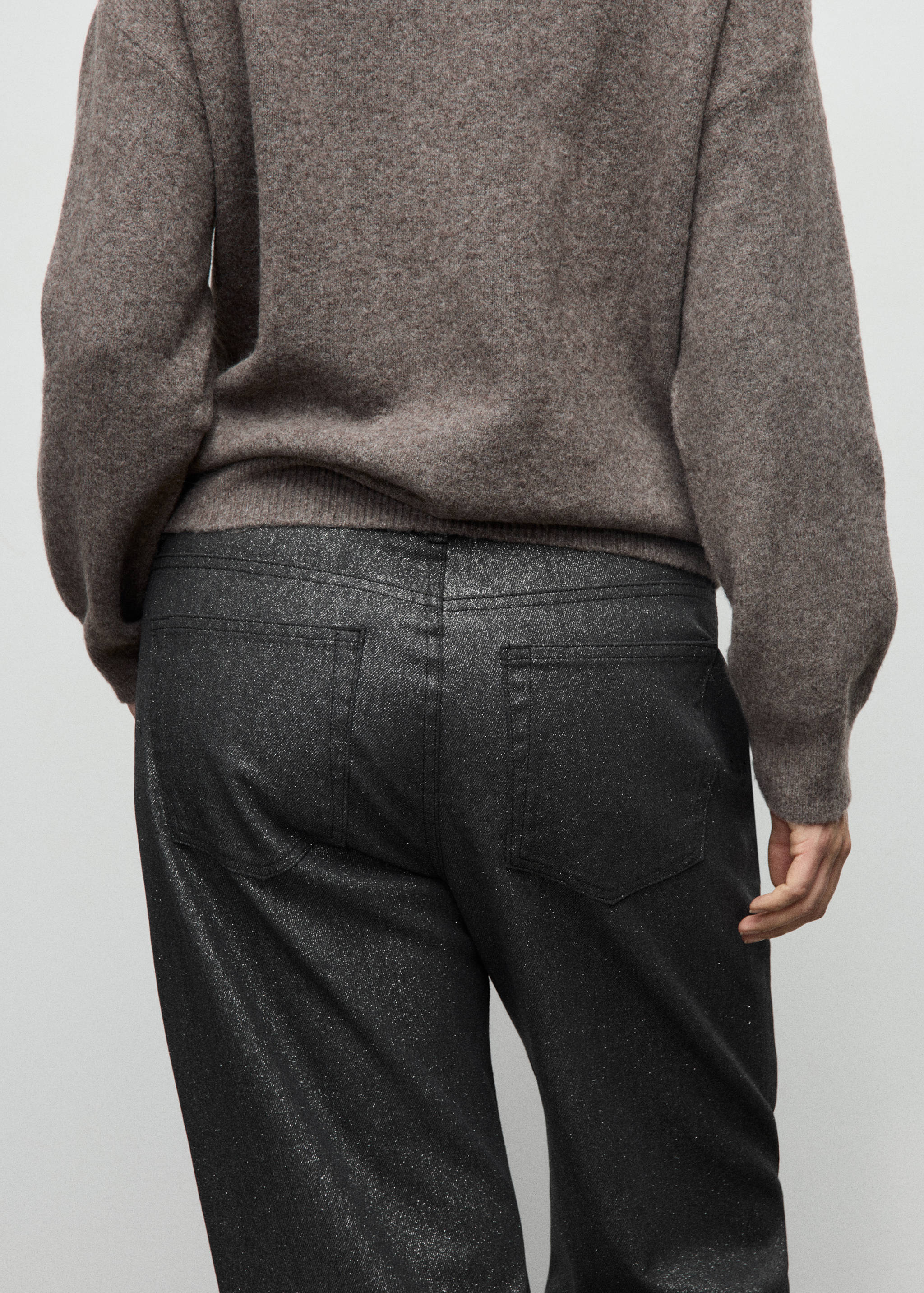 Straight-fit jeans met glitters - Detail van het artikel 4