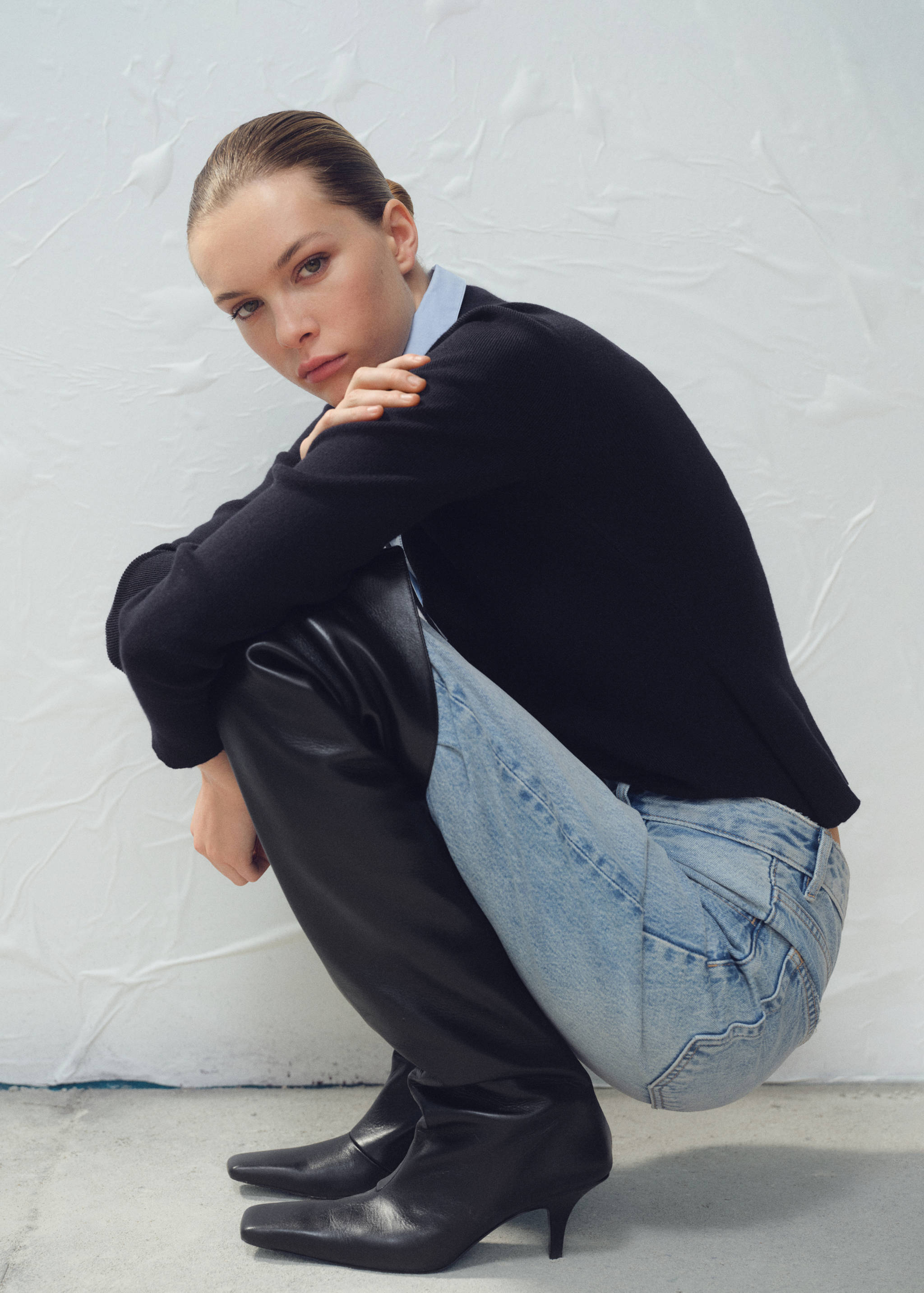 Tall leather boots - Medium plane