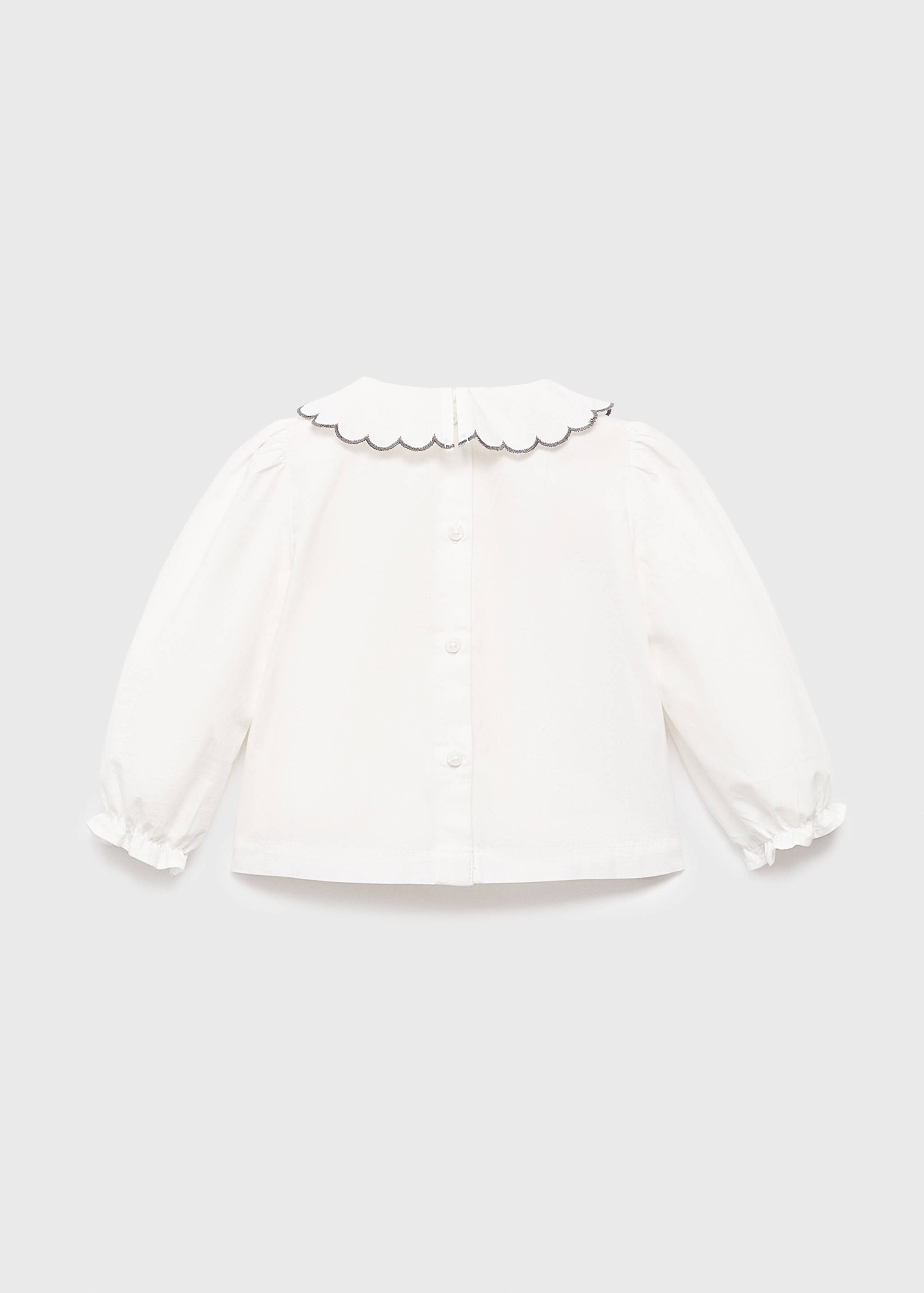 بلوزة مطرزة بياقة بيبي دول - الجهة الخلفية للمنتج