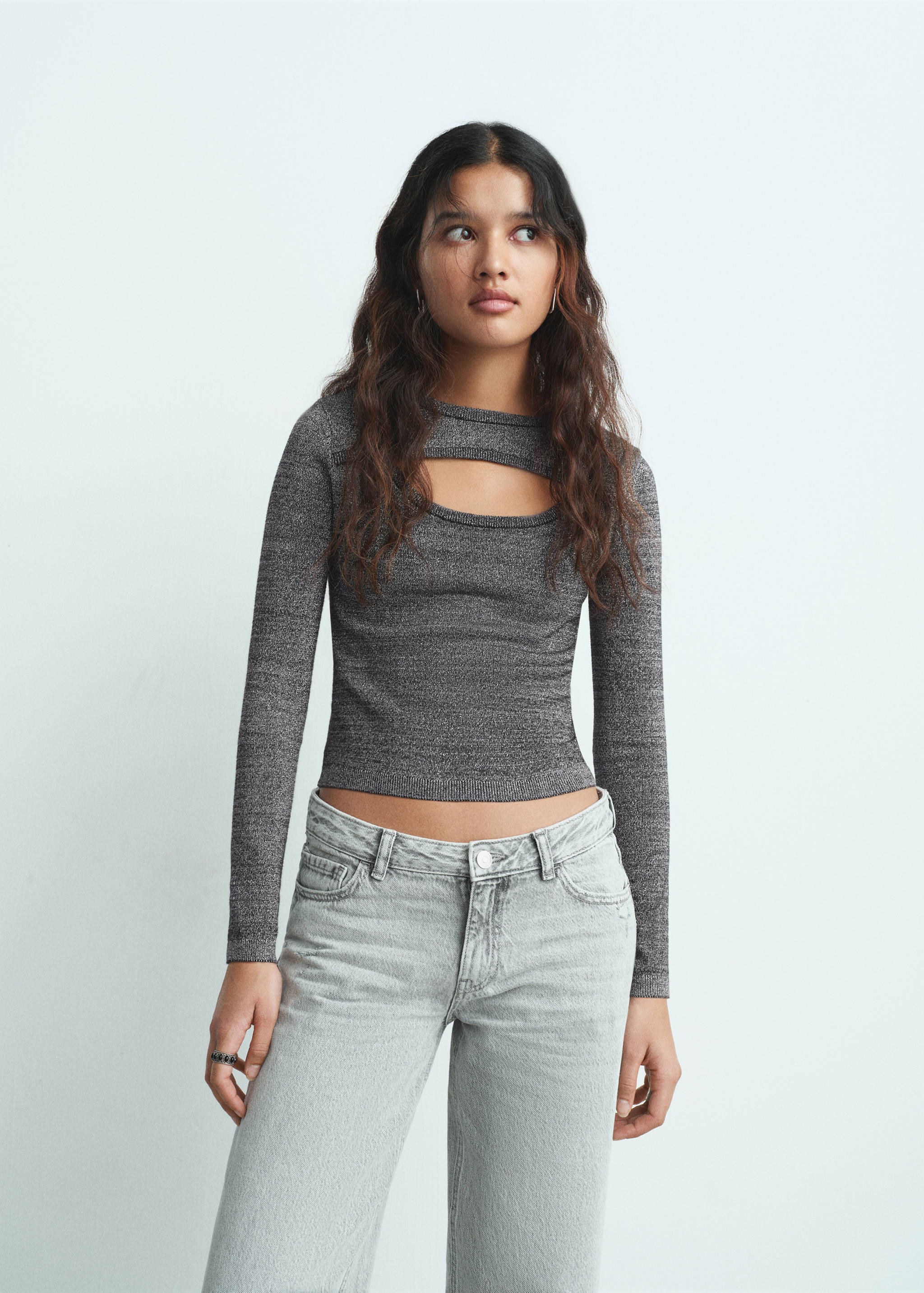 Sparkly top with opening - Medium plane