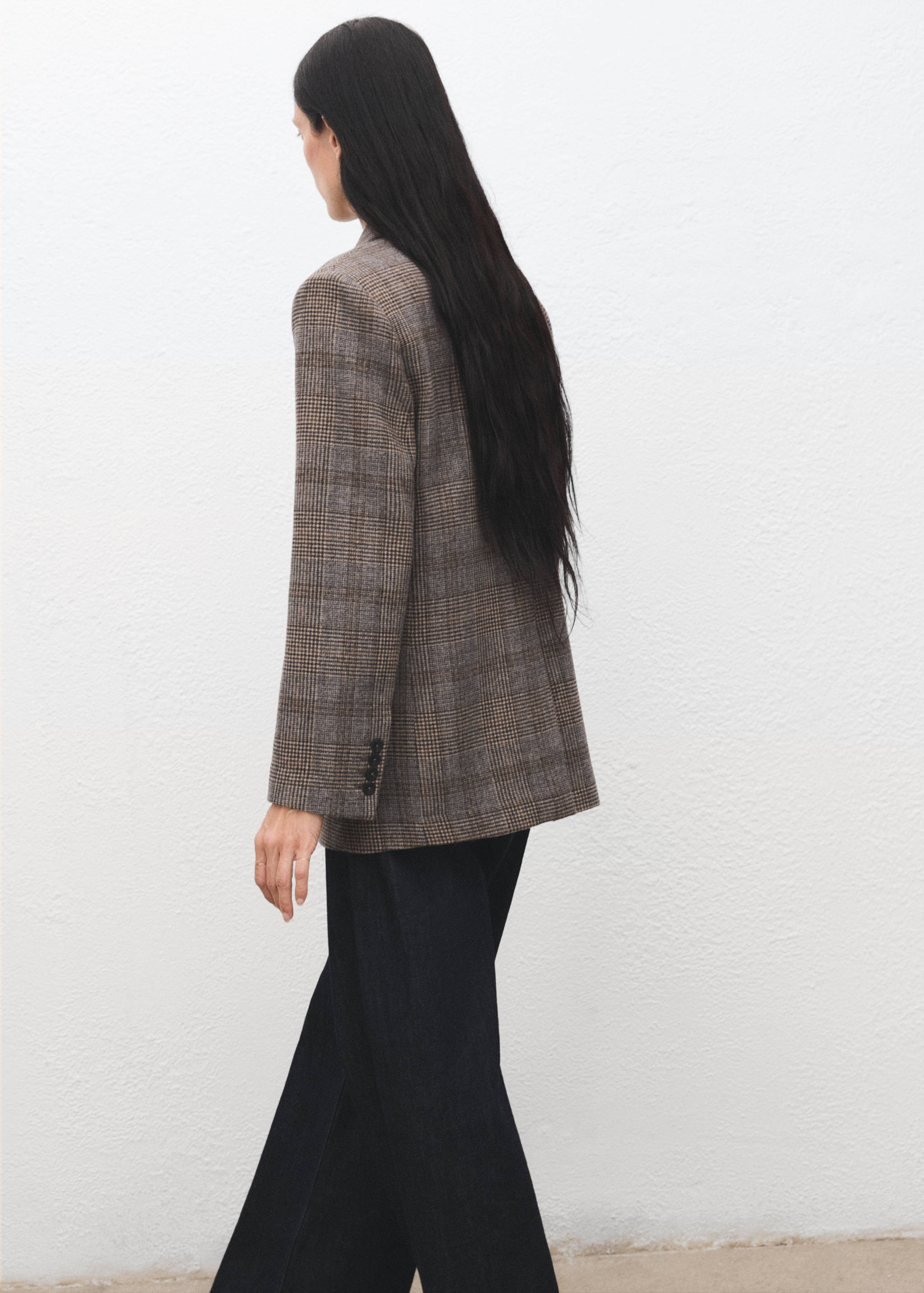 Wool check blazer - Reverse of the article