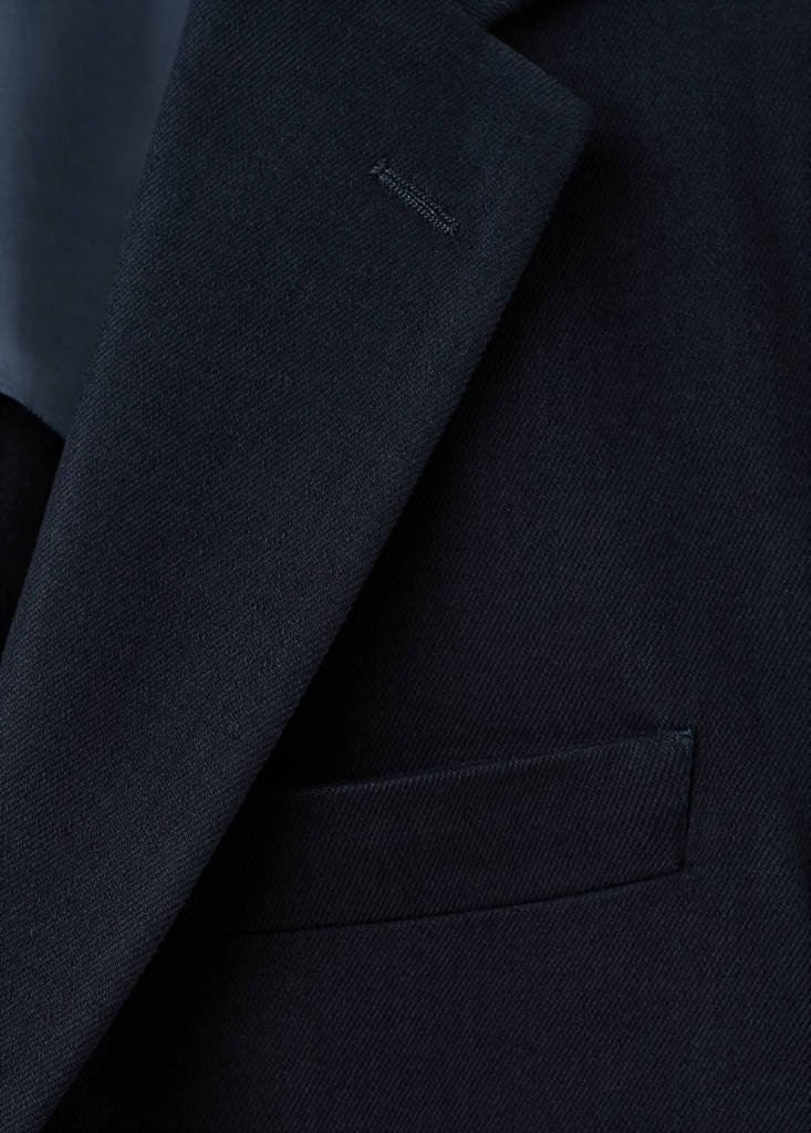 Slim fit cotton blazer — Navy