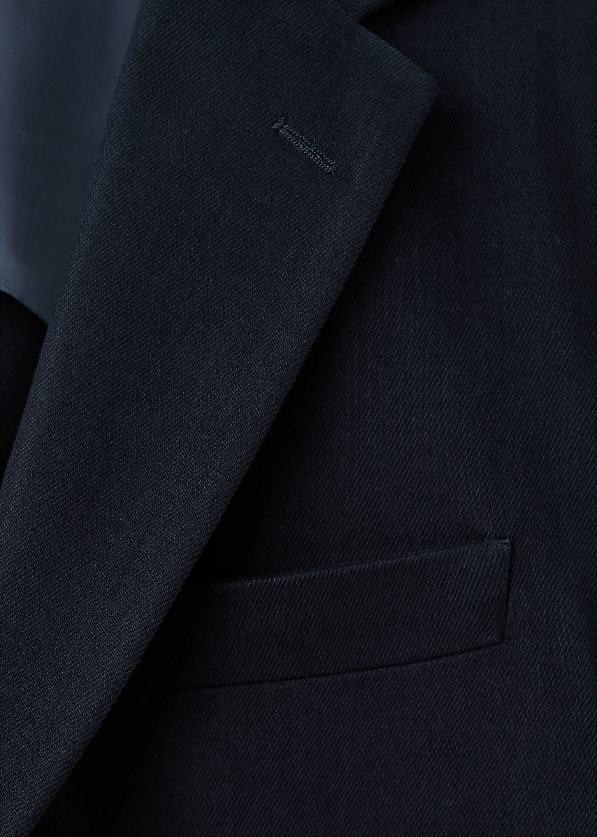 Katoenen slim fit blazer - Detail van het artikel 8, Marineblauw. Ref: 17098640-00.
