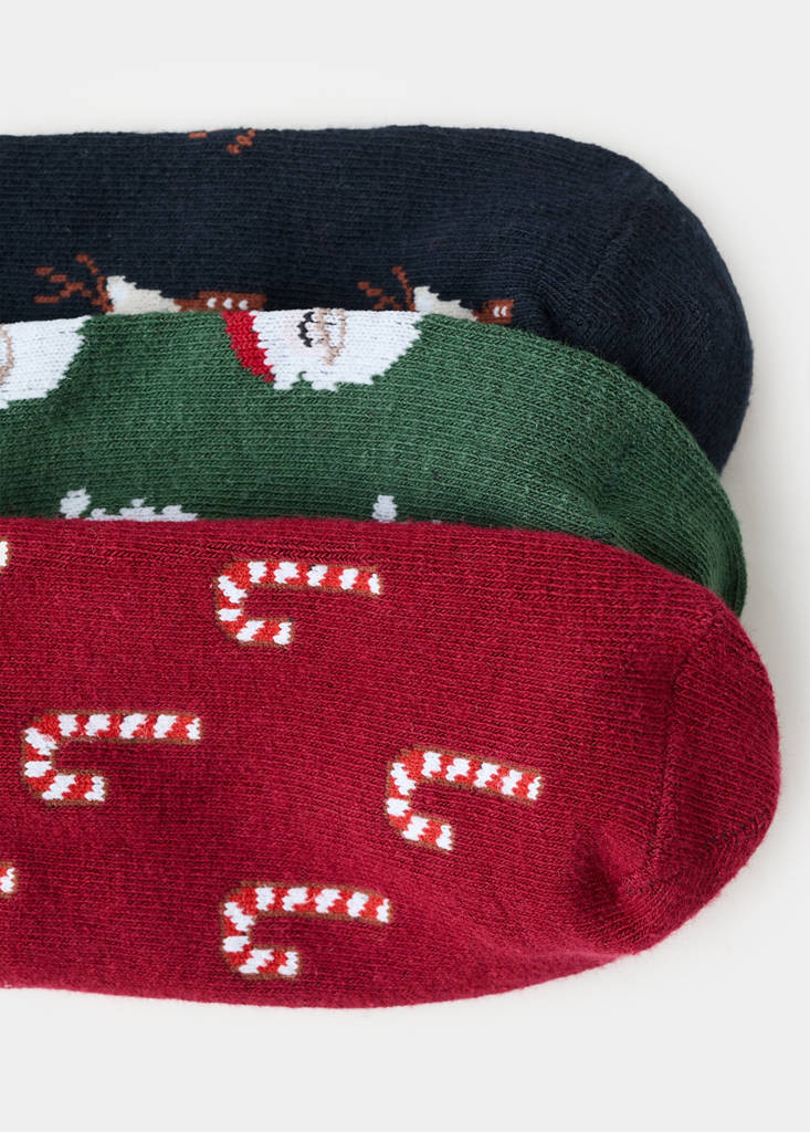 Pack of 3 Christmas stockings — Navy