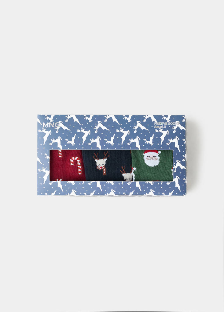 Pack of 3 Christmas stockings — Navy