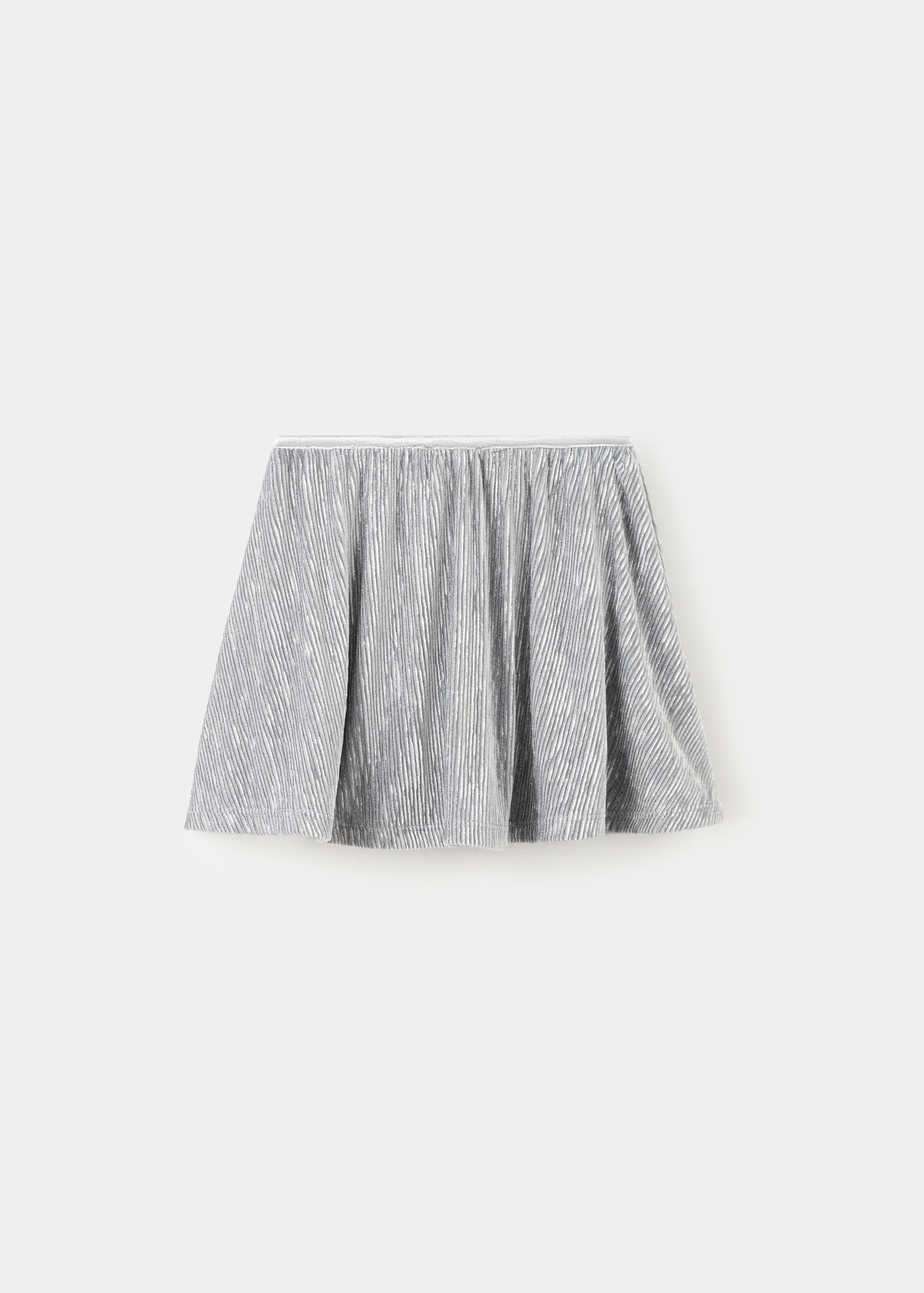 Pleated metallic skirt - Reverse of the article