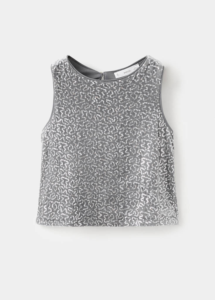 Sequined top — Silver
