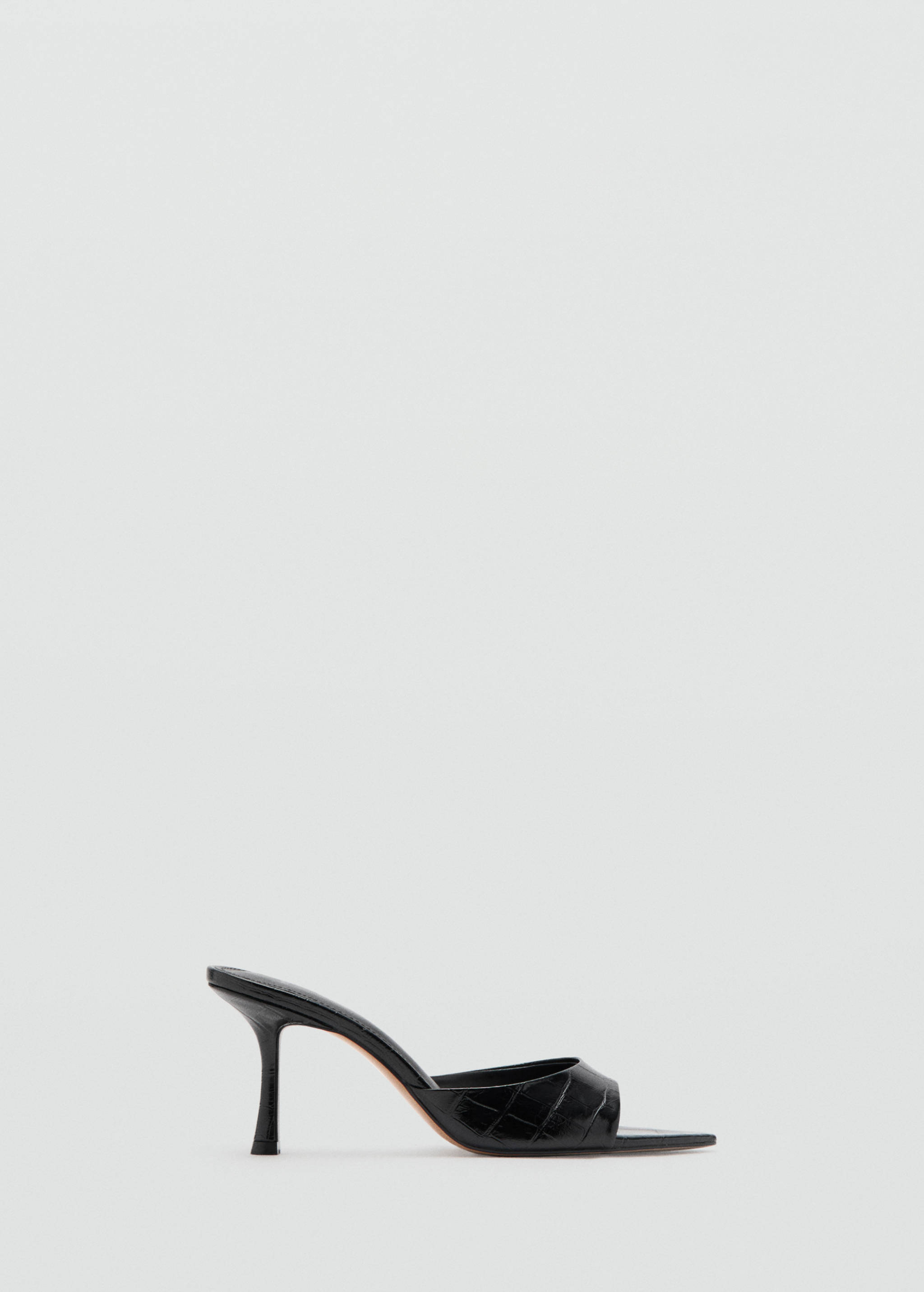Croc-effect heeled sandals - Article without model