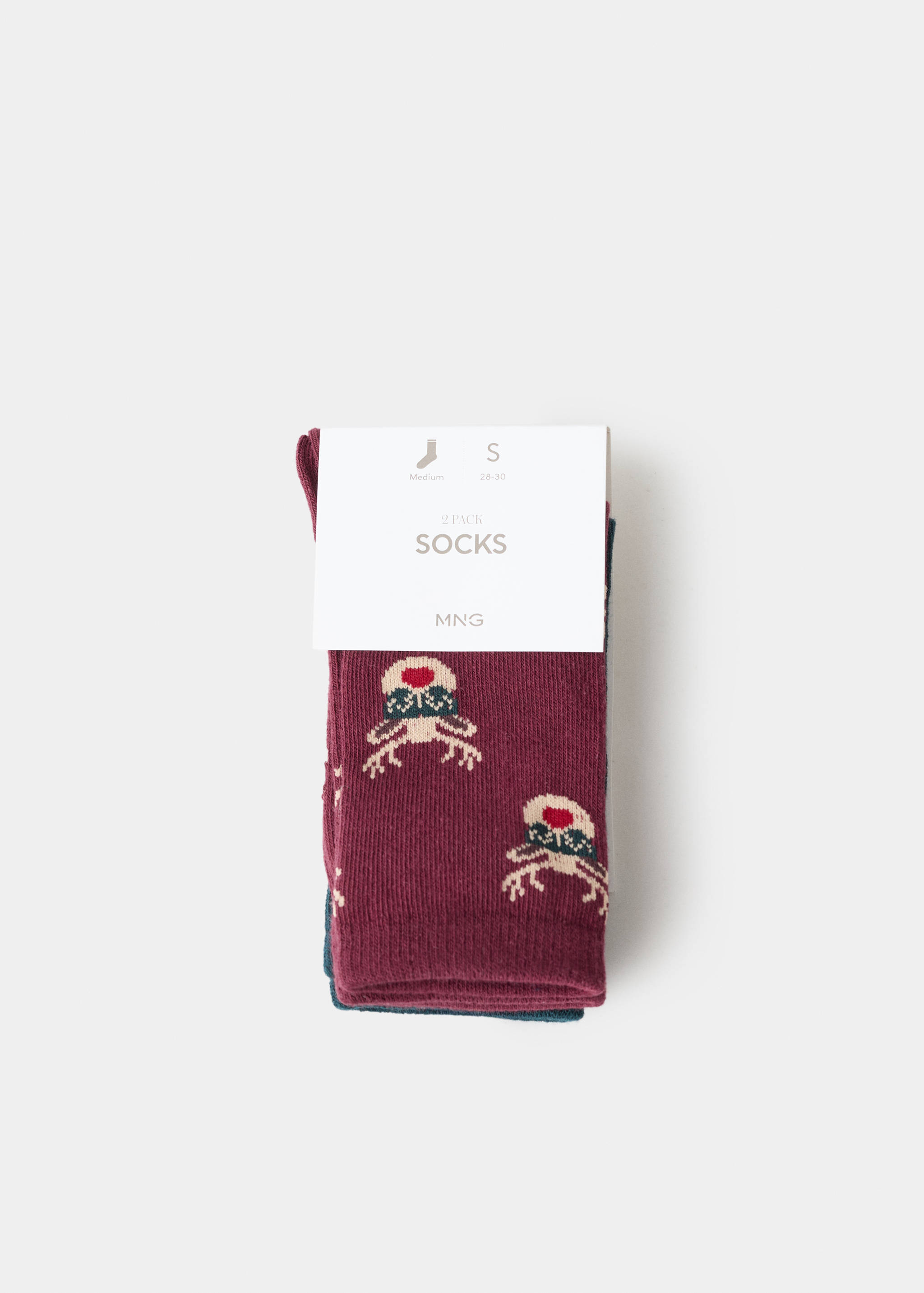 2 pack Christmas printed socks - Article without model