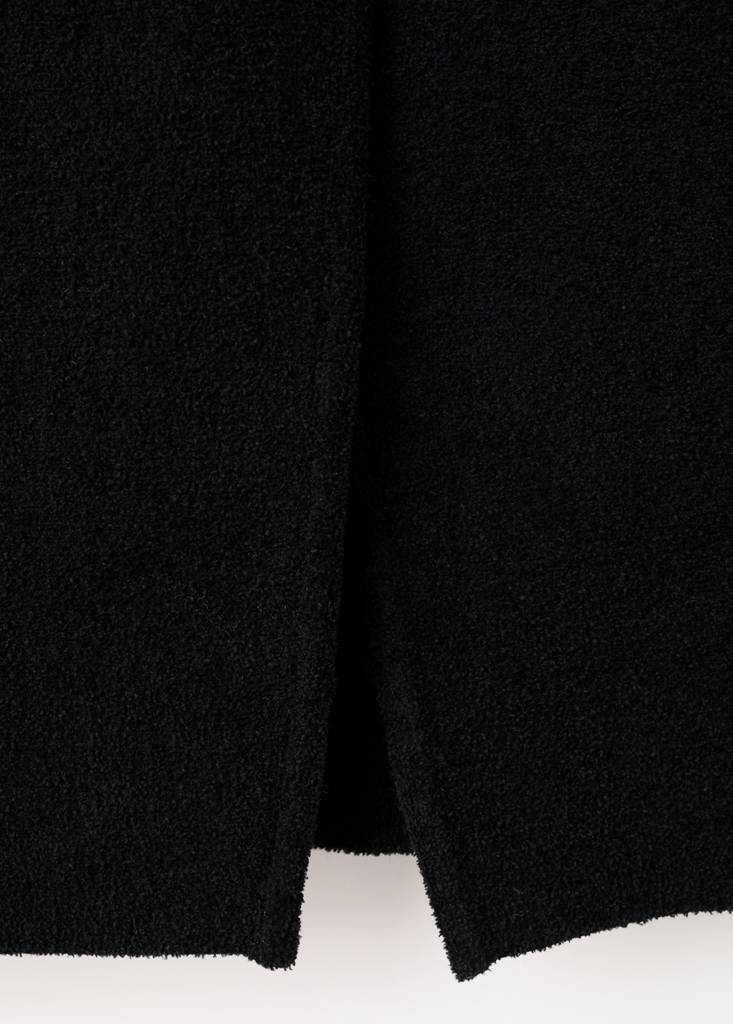 Knitted cardigan with jewel button — Black