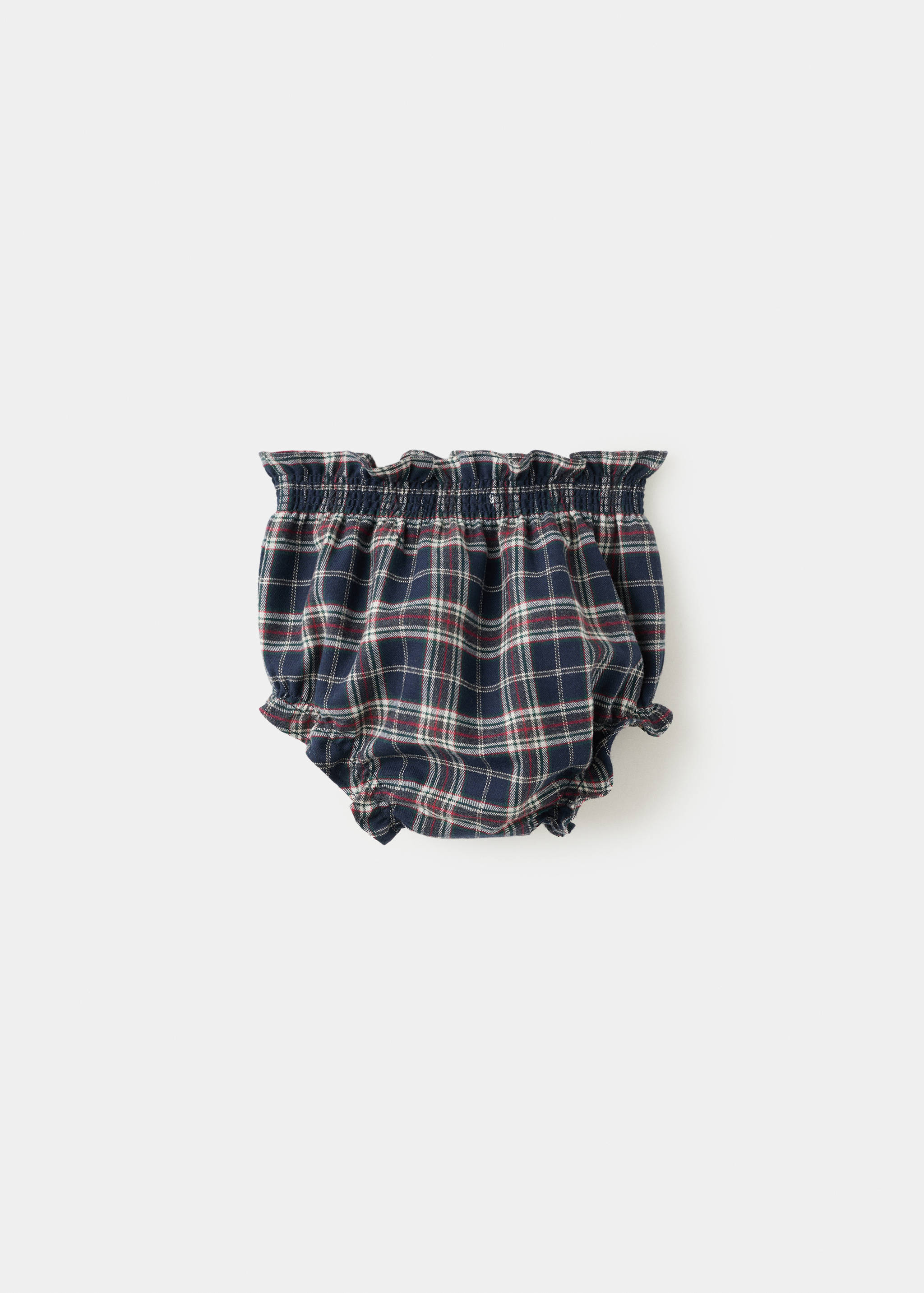 Elastic checked romper - Reverse of the article