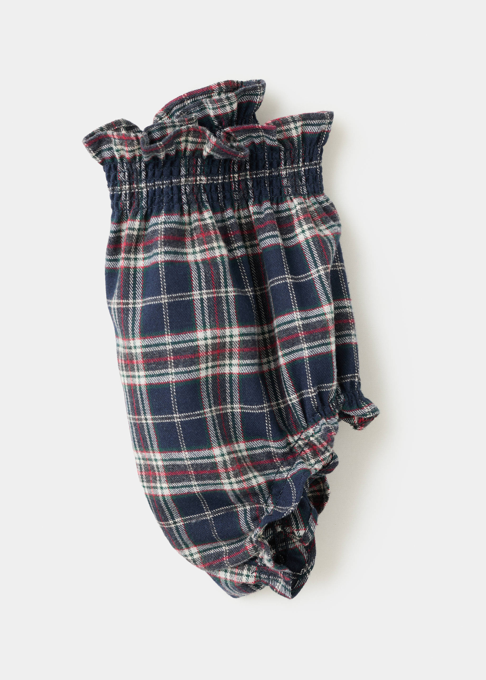 Elastic checked romper - Details of the article 0