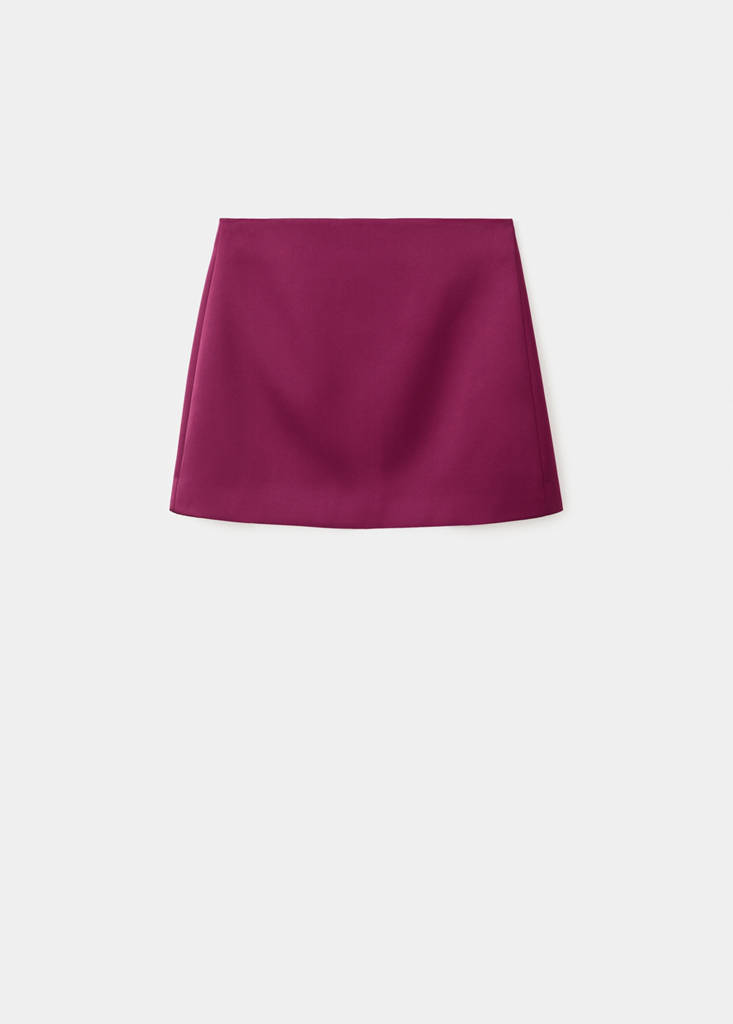 Satin short skirt — Grapefruit