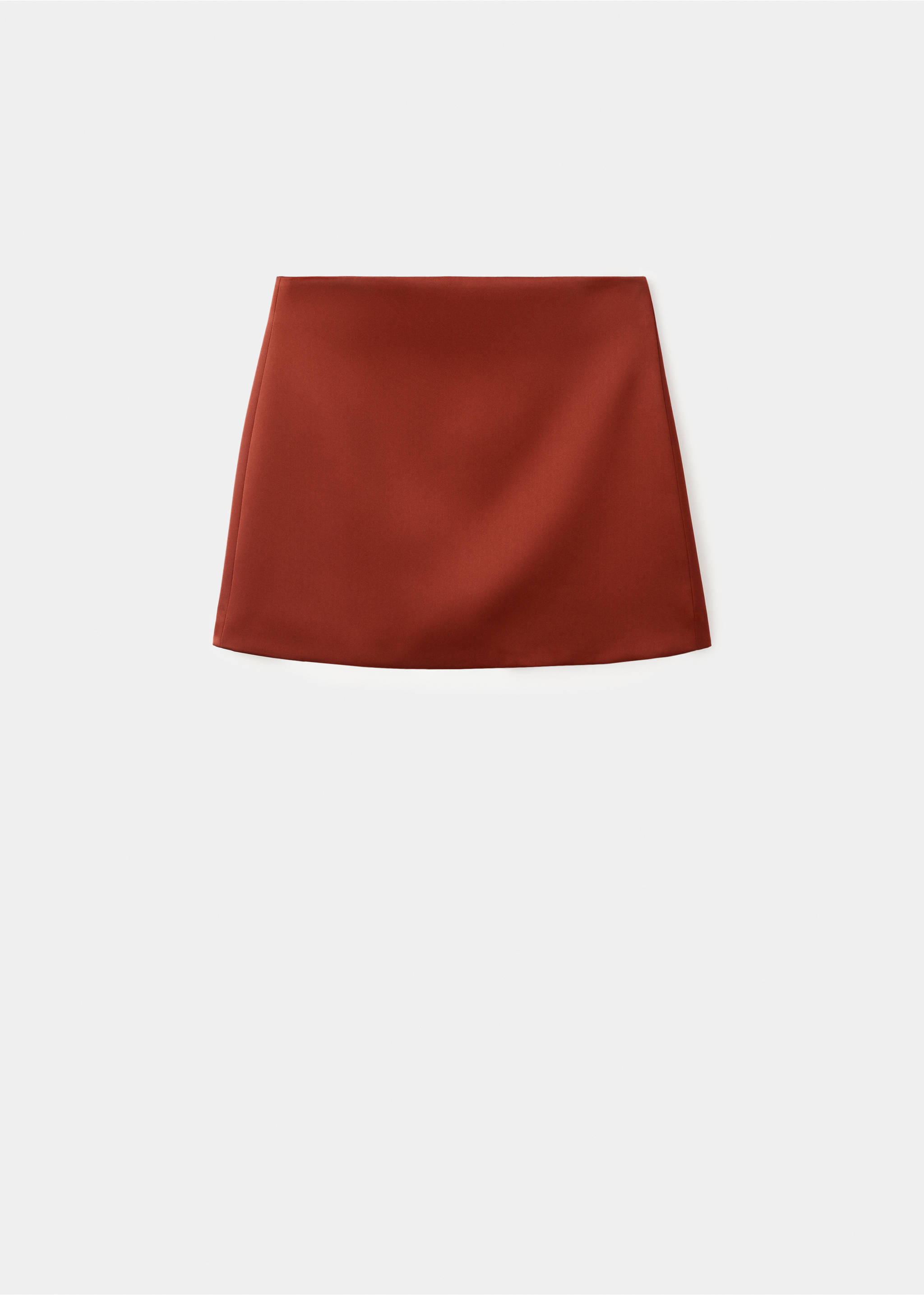 Satin short skirt - Article without model, Russet. Ref: 17099107-00.