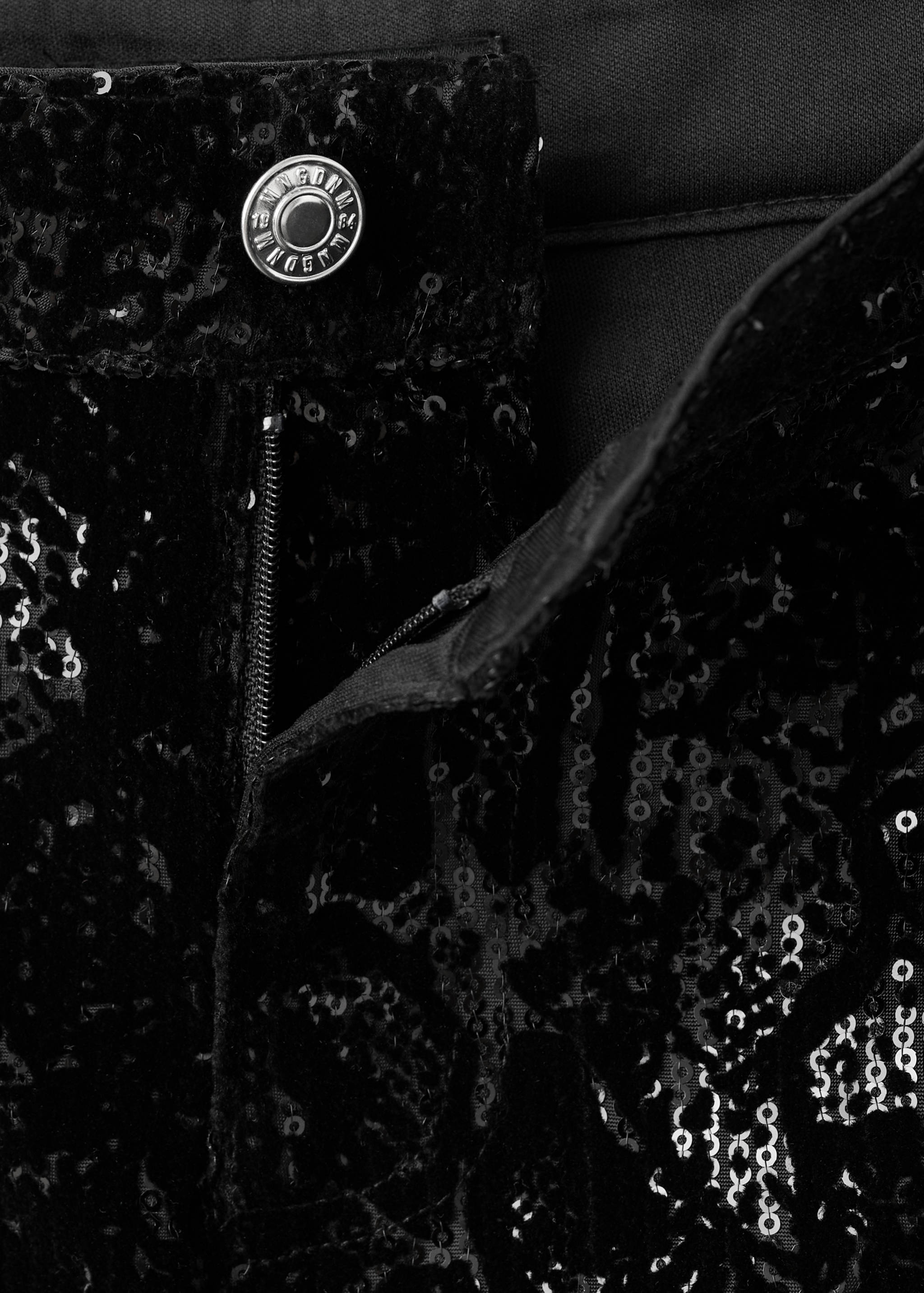 Straight-leg trousers with sequins - Details of the article 8