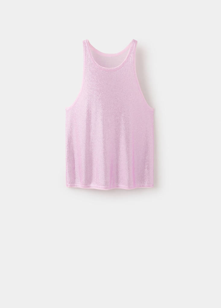 Halter top with crystals — Pink