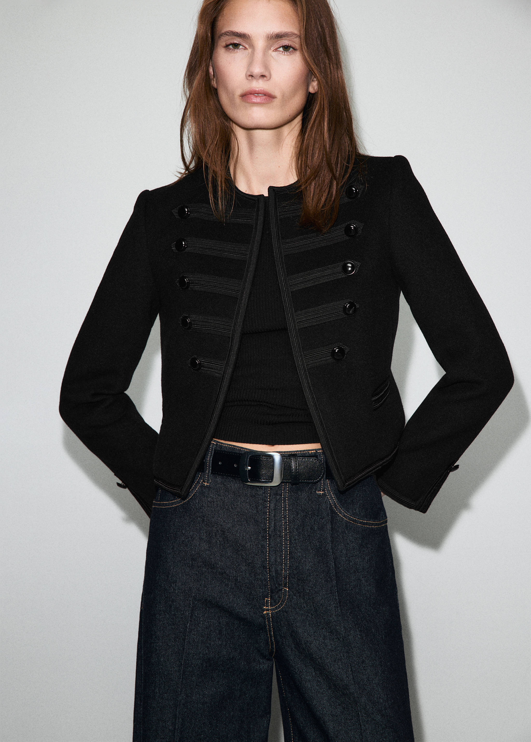 Wool military jacket - Medium plane