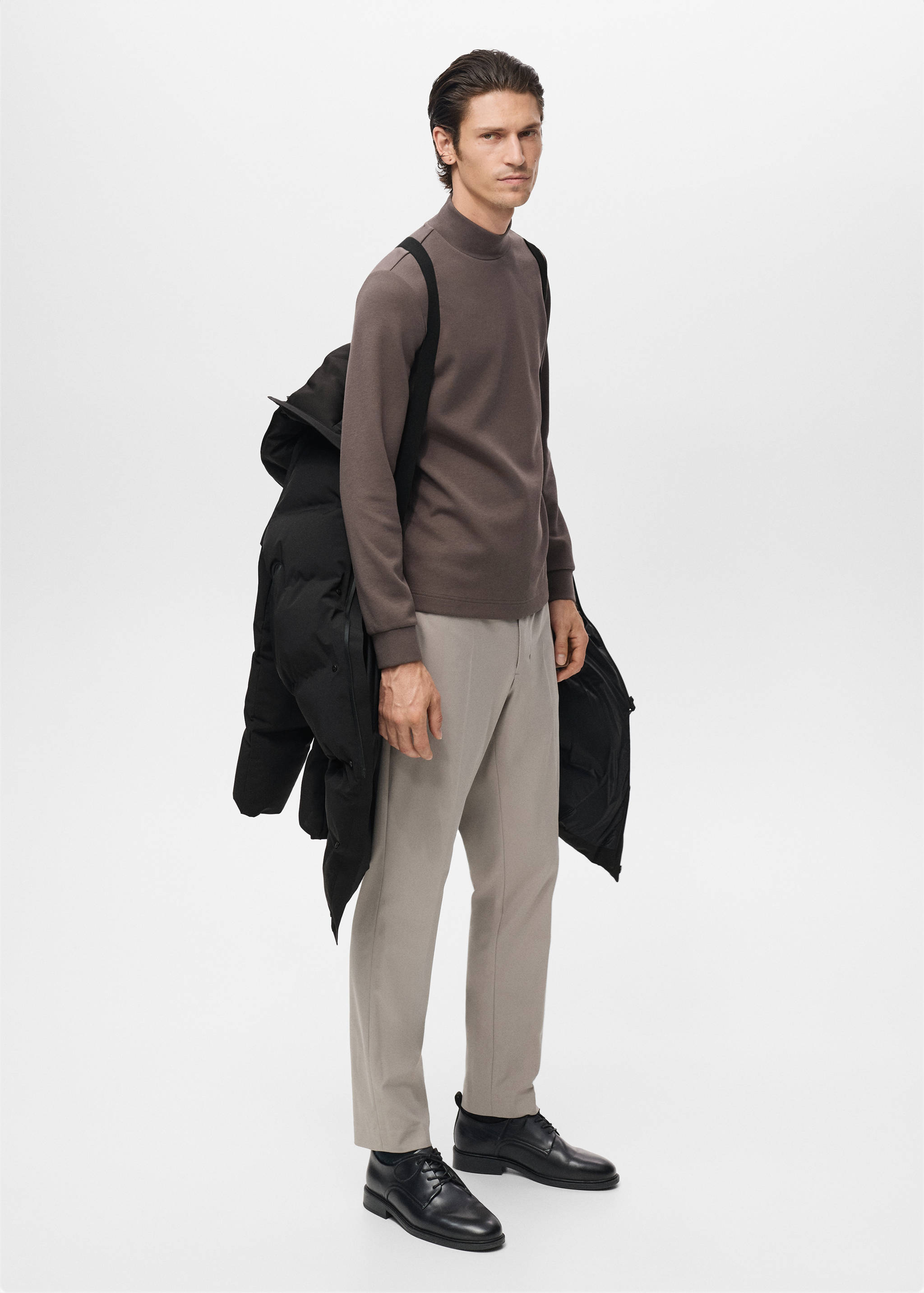 معطف طويل منسوج مقاوم للماء محشو بـ Thermolite® - تفاصيل المنتج 4