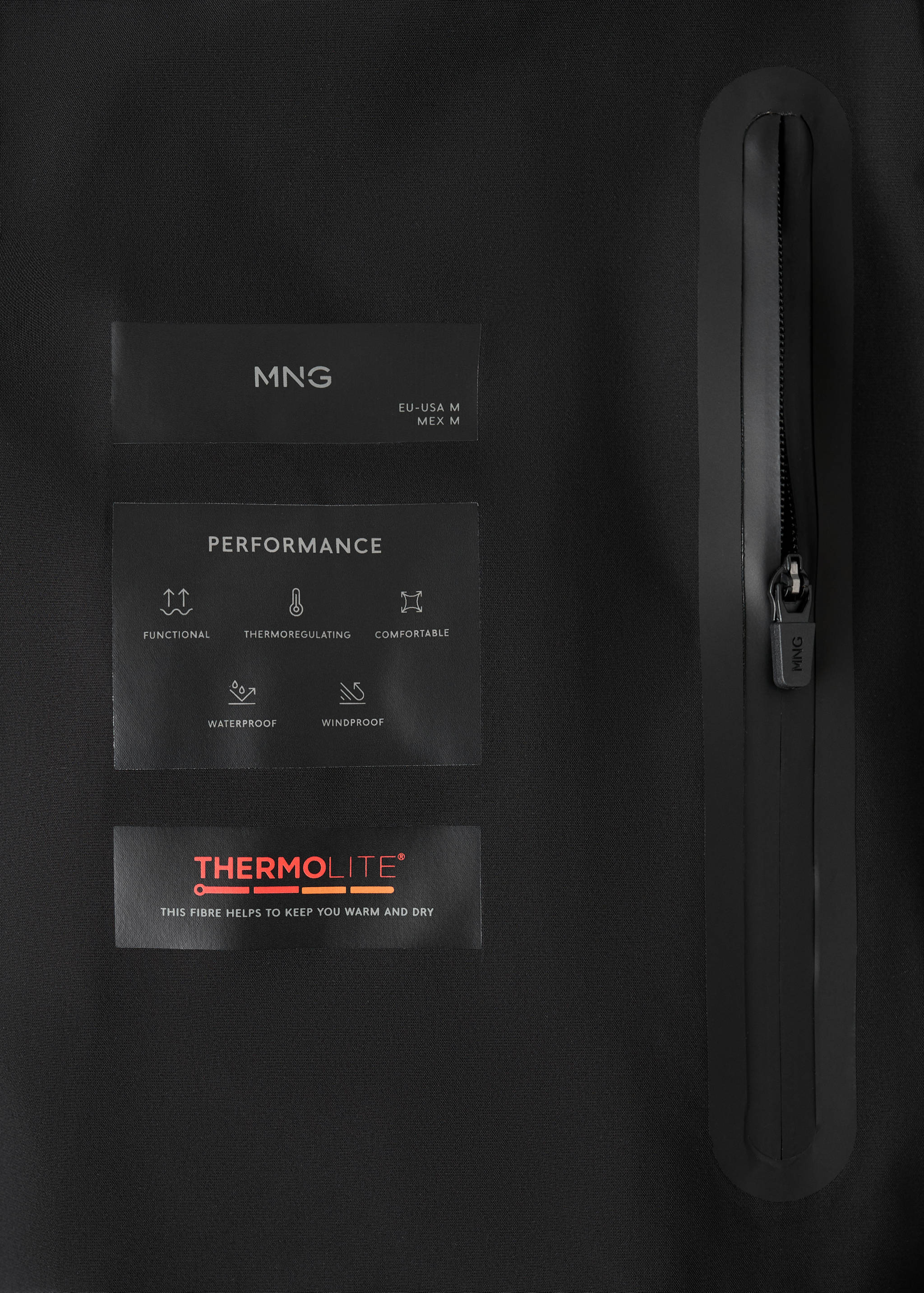 معطف طويل منسوج مقاوم للماء محشو بـ Thermolite® - تفاصيل المنتج 0