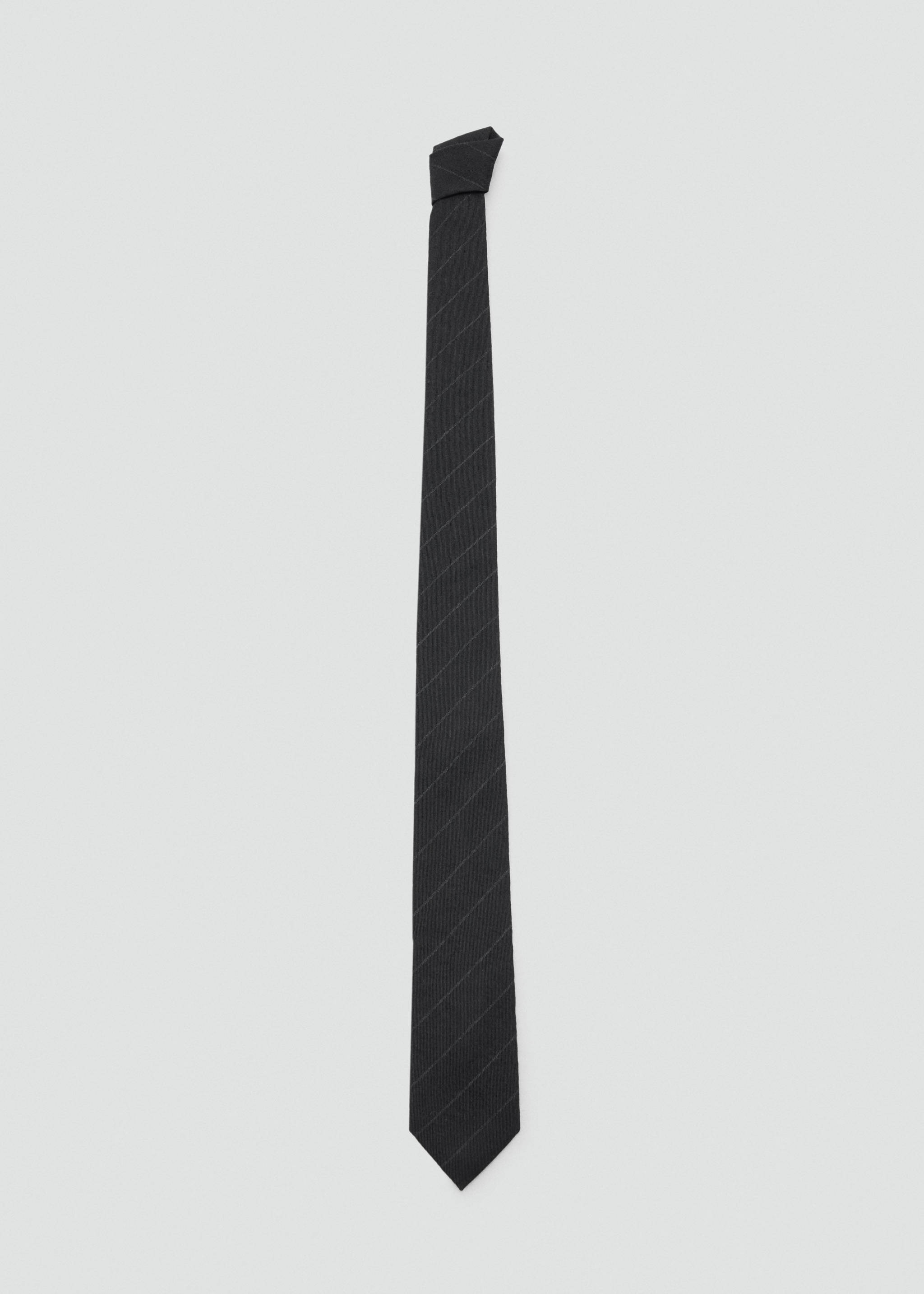 Striped wool-blend tie - Article without model