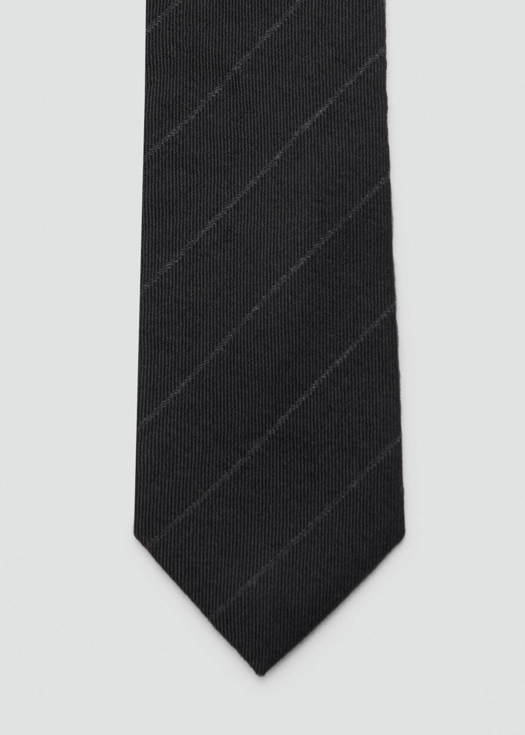 Striped wool-blend tie - Details of the article 1