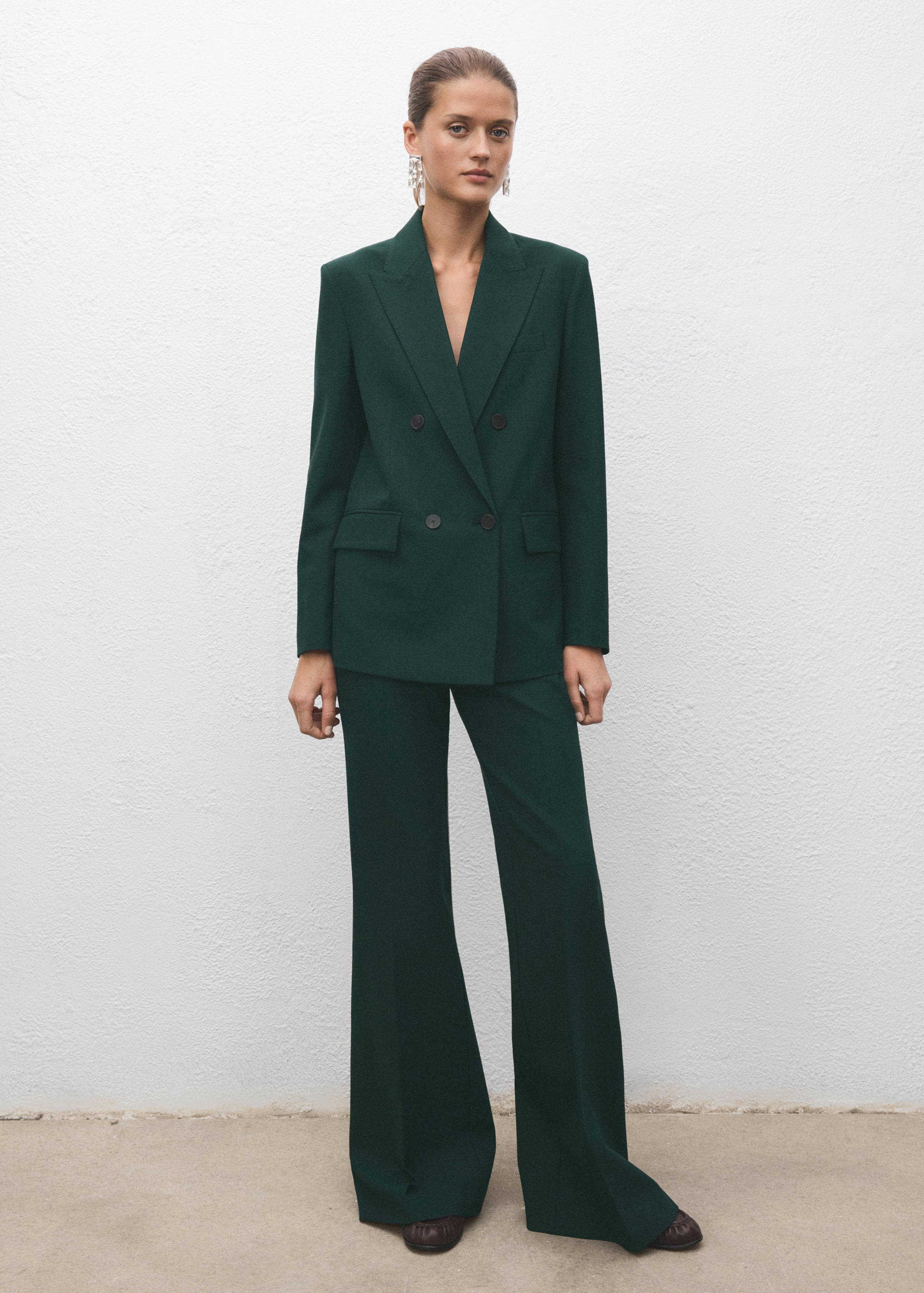 Flared suit trousers - General plane