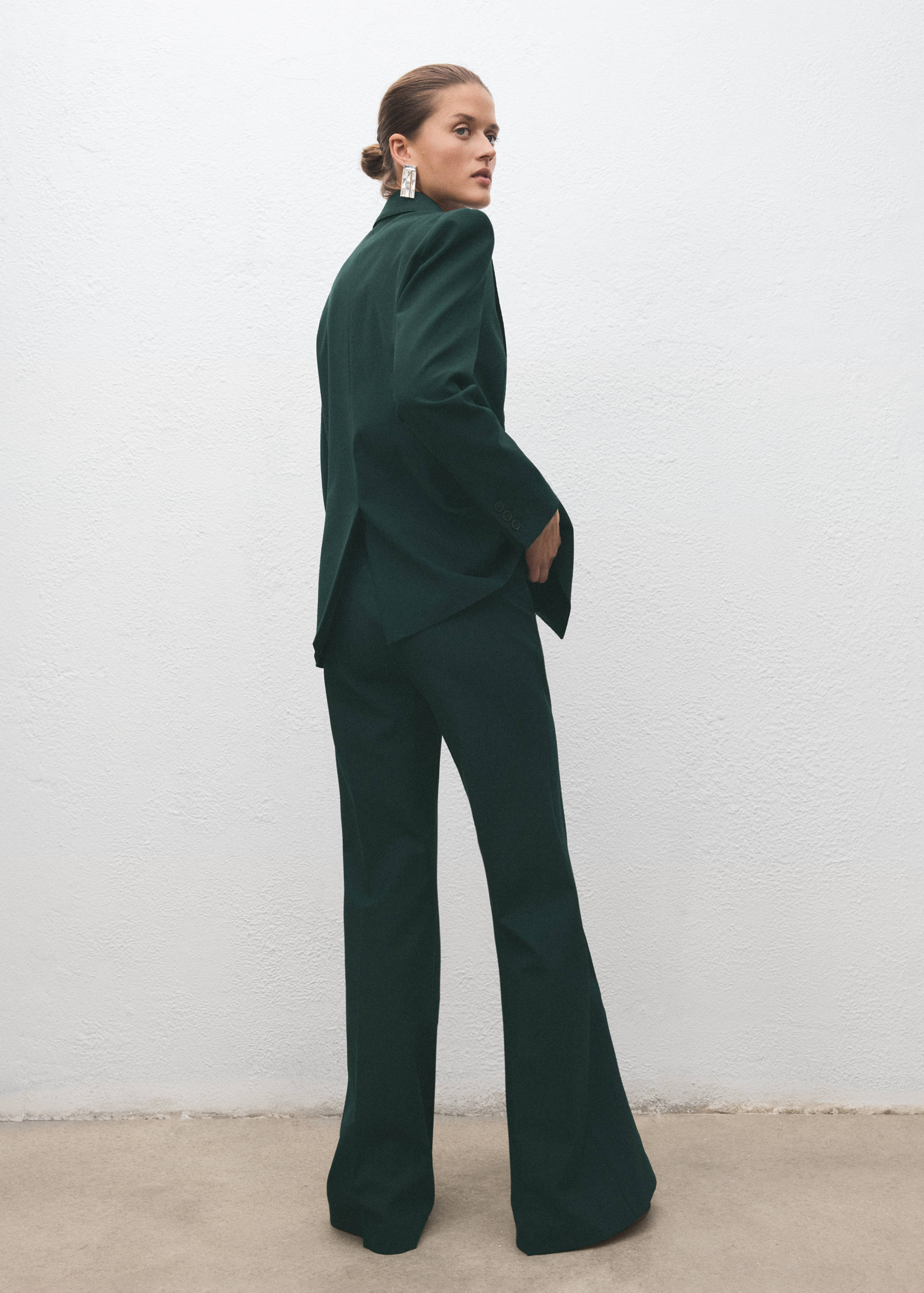 Flared suit trousers - Reverse of the article