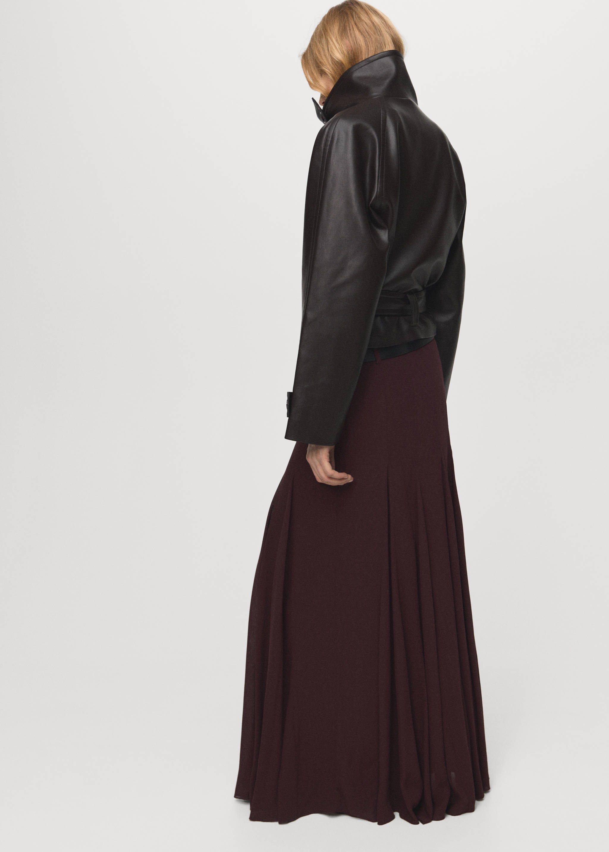 Veste maxi revers similicuir - Verso de l’article