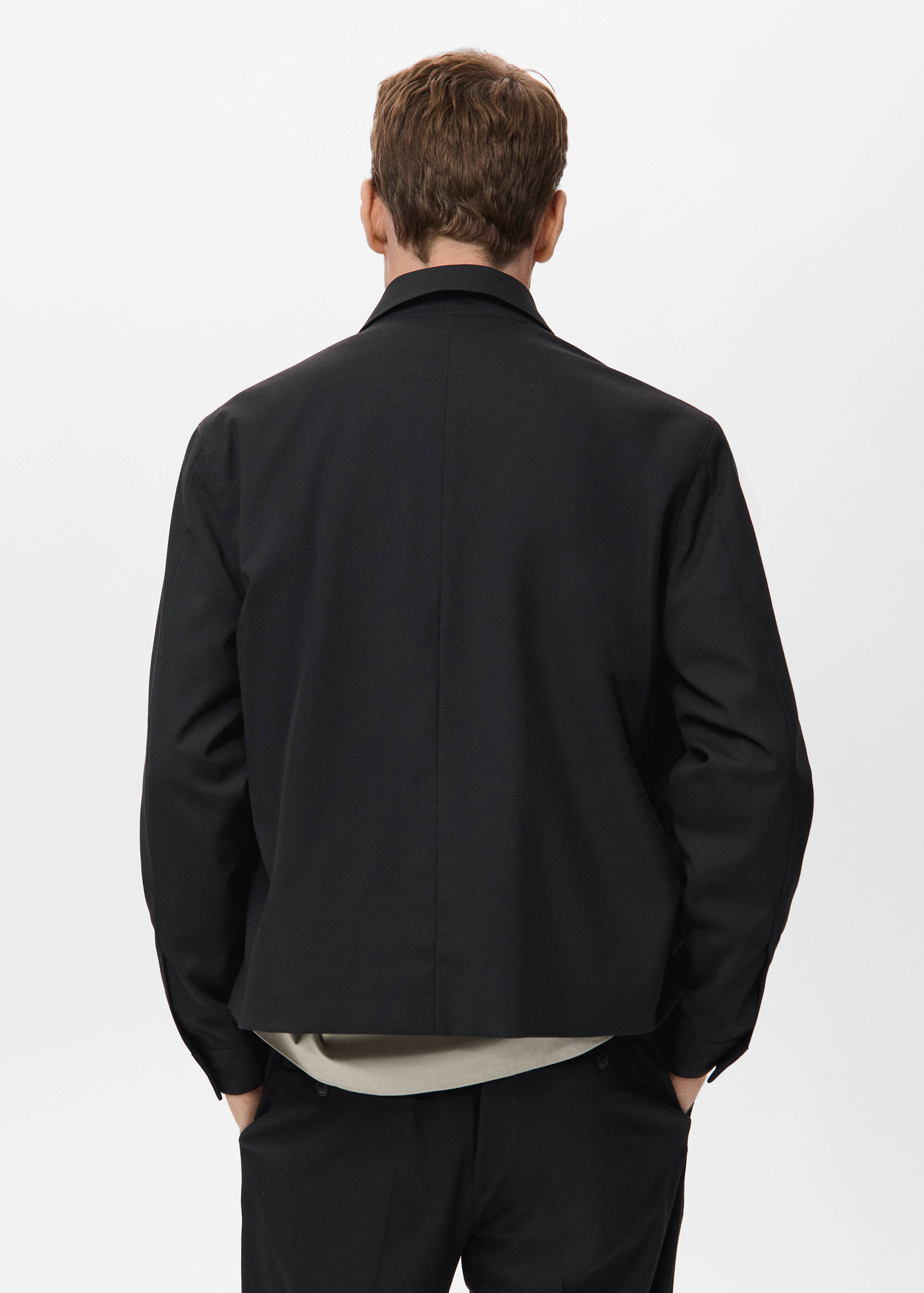 Straight-fit jacket with pockets - Reverse of the article