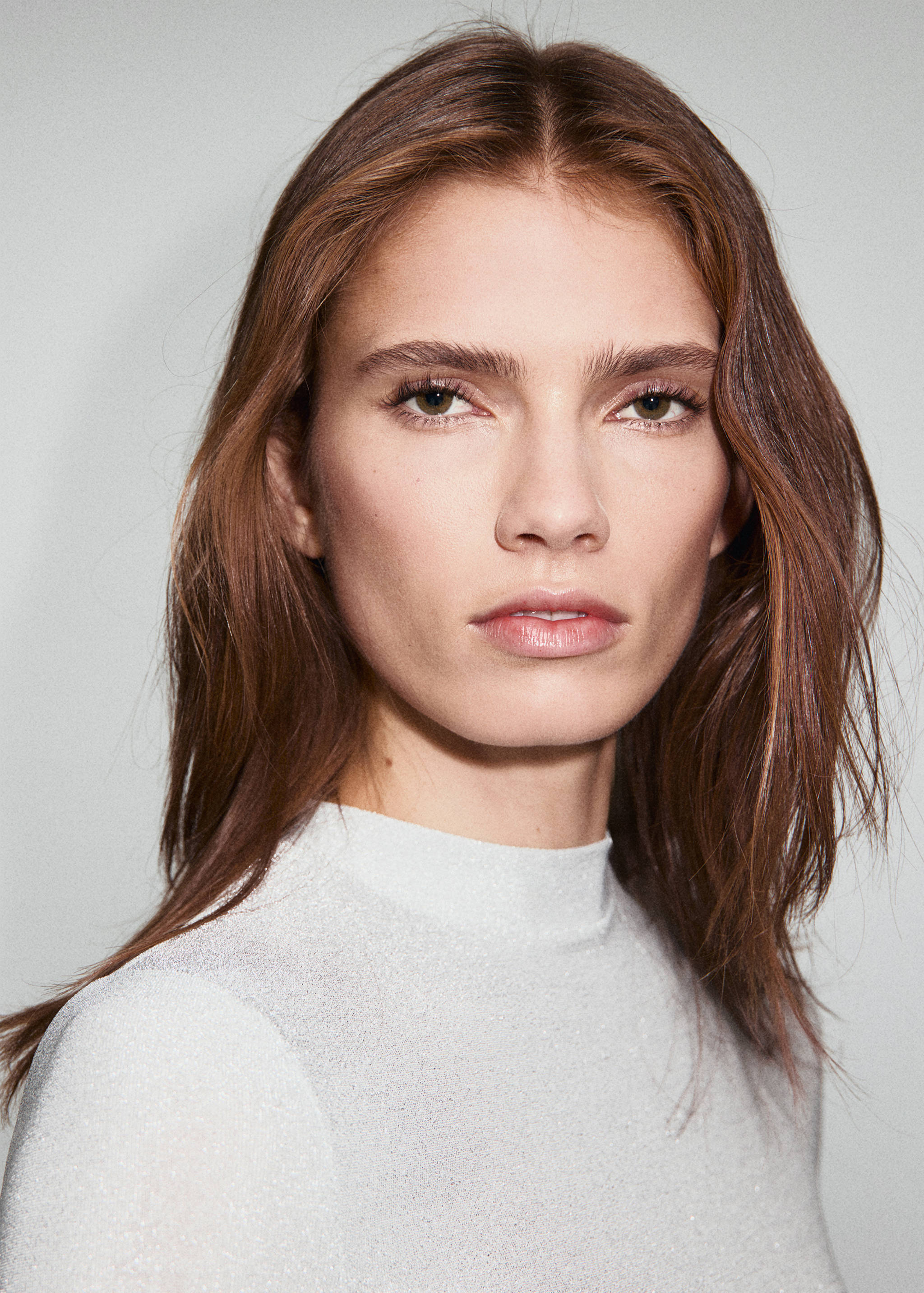 Lurex t-shirt with perkins neck - Details of the article 1