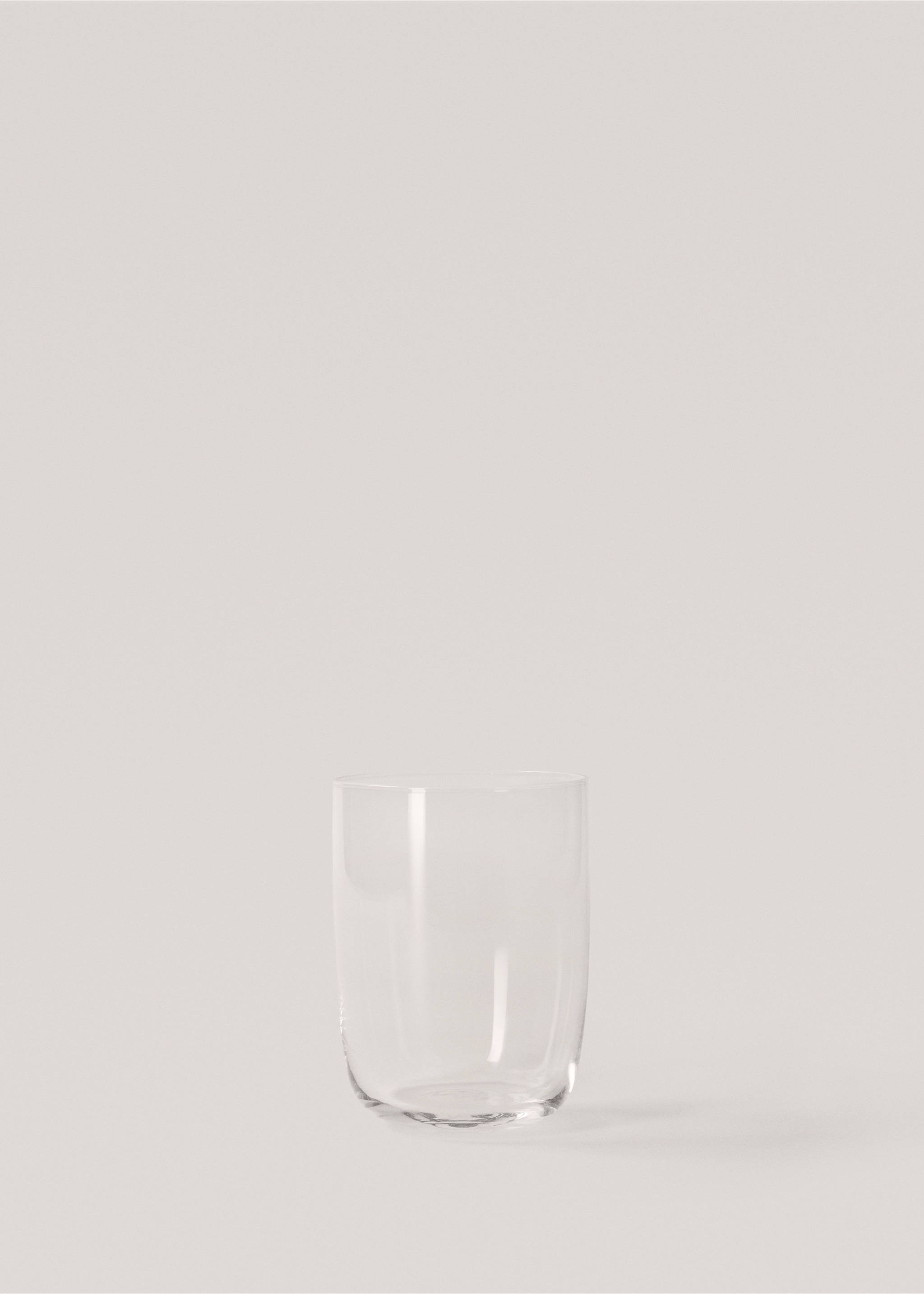 Medium borosilicate glass tumbler with plain design - Article without model, Ice Grey. Ref: 17110633-00.