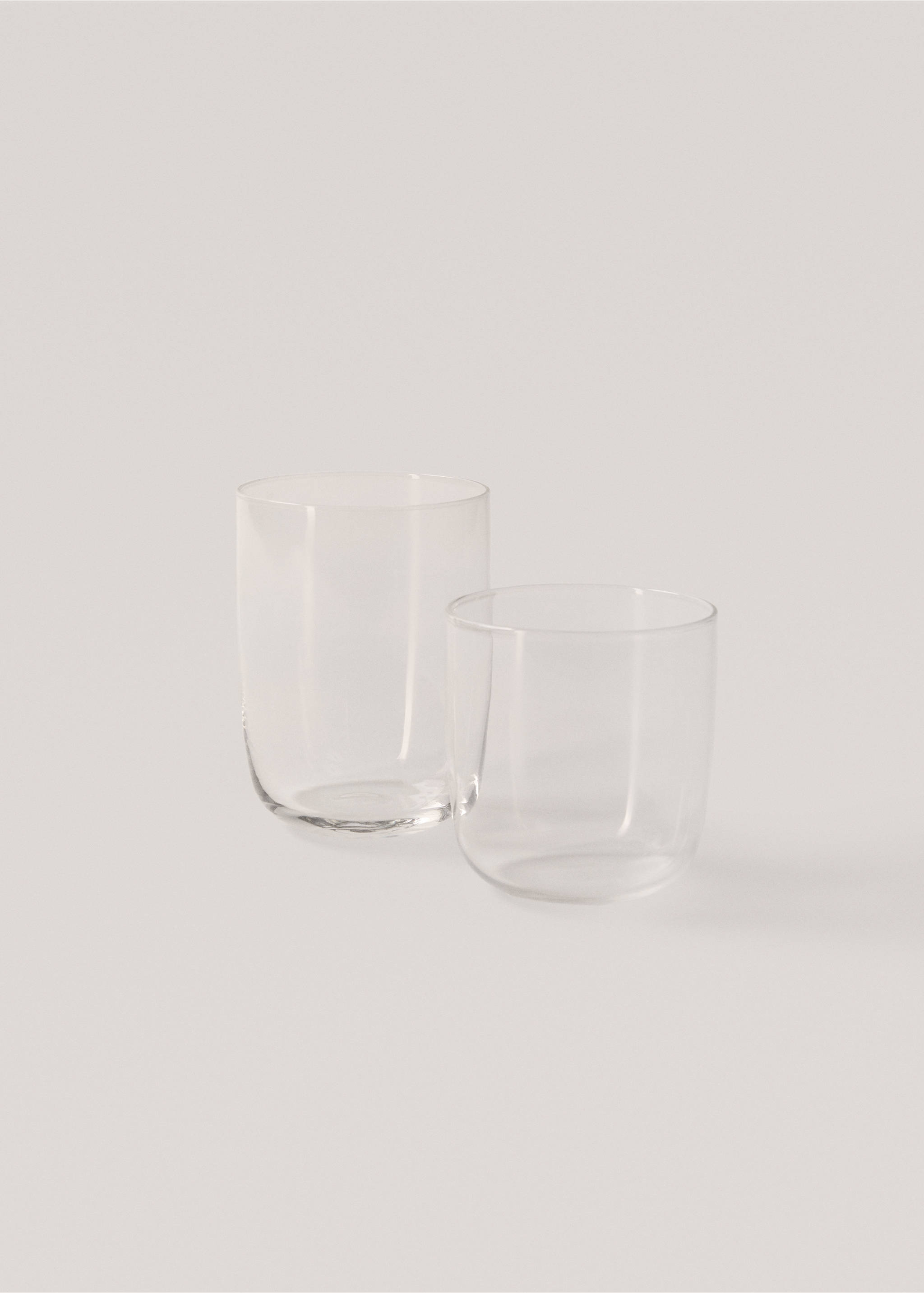 Medium borosilicate glass tumbler with plain design - Details of the article 3, Ice Grey. Ref: 17110633-00.
