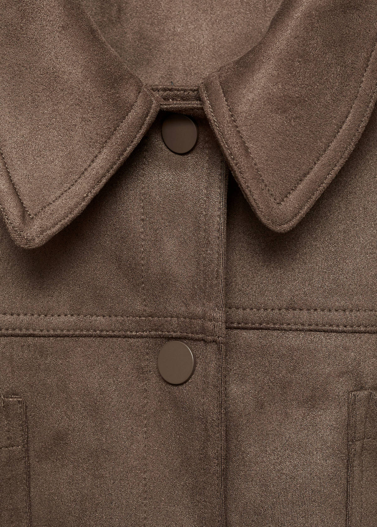 Faux-leather jacket with pockets — Light/Pastel Brown
