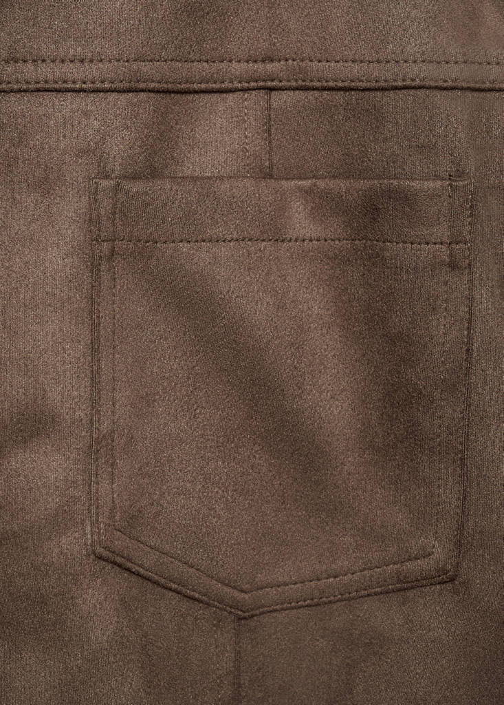 Faux-leather jacket with pockets — Light/Pastel Brown