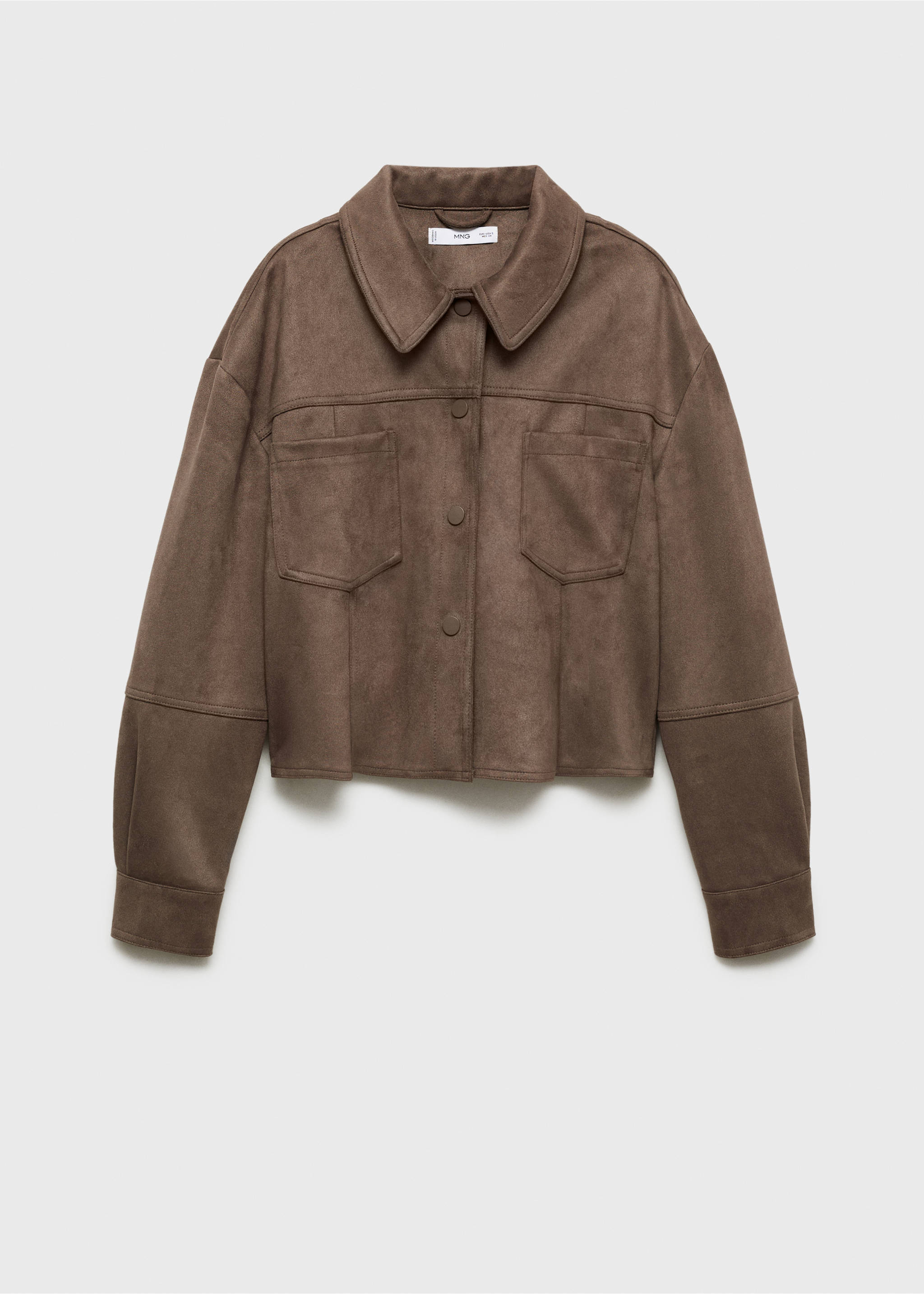 Faux-leather jacket with pockets - Article without model, Light/Pastel Brown. Ref: 17137696-00.
