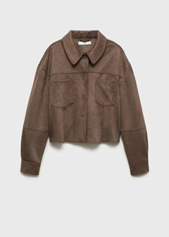 Faux-leather jacket with pockets — Light/Pastel Brown 6