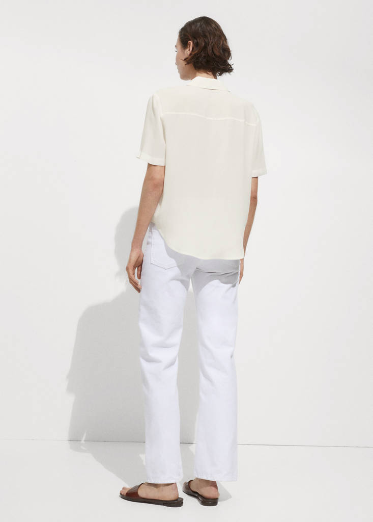 Short sleeve fluid shirt — Off White