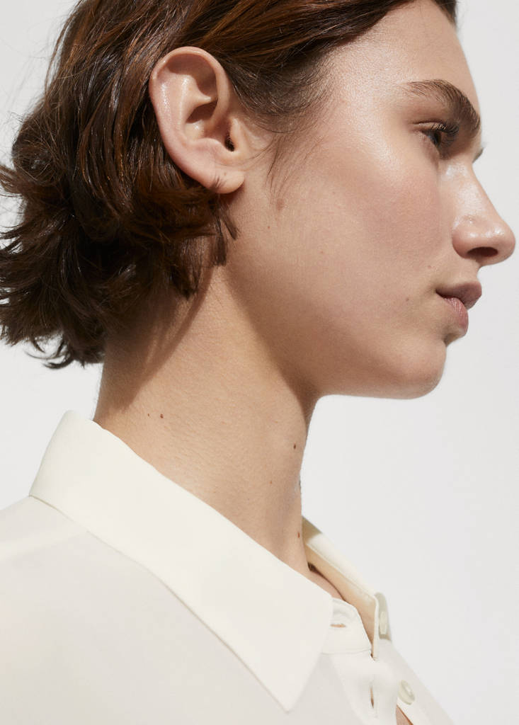 Short sleeve fluid shirt — Off White