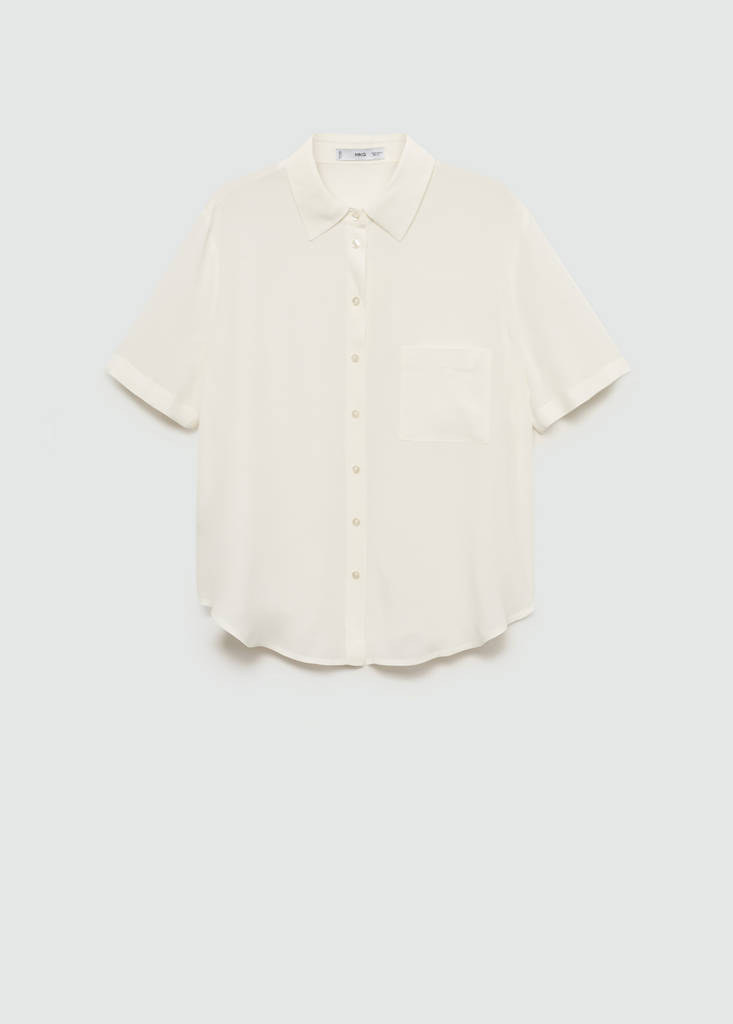Short sleeve fluid shirt — Off White