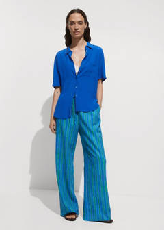 Short sleeve fluid shirt — Blue 2