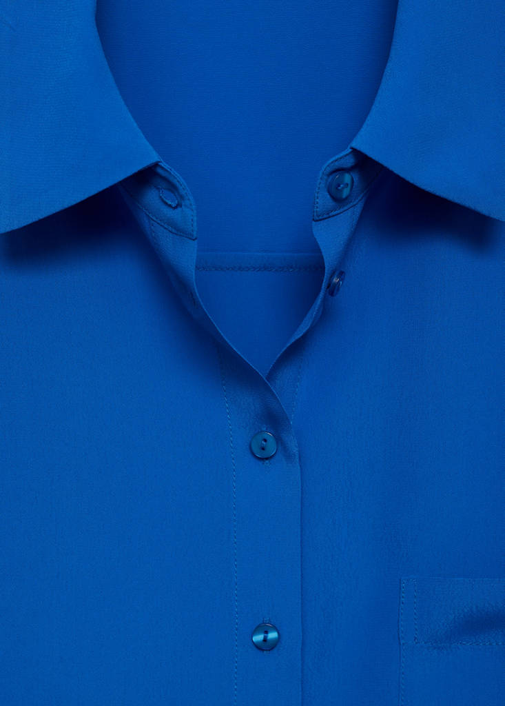 Short sleeve fluid shirt — Blue