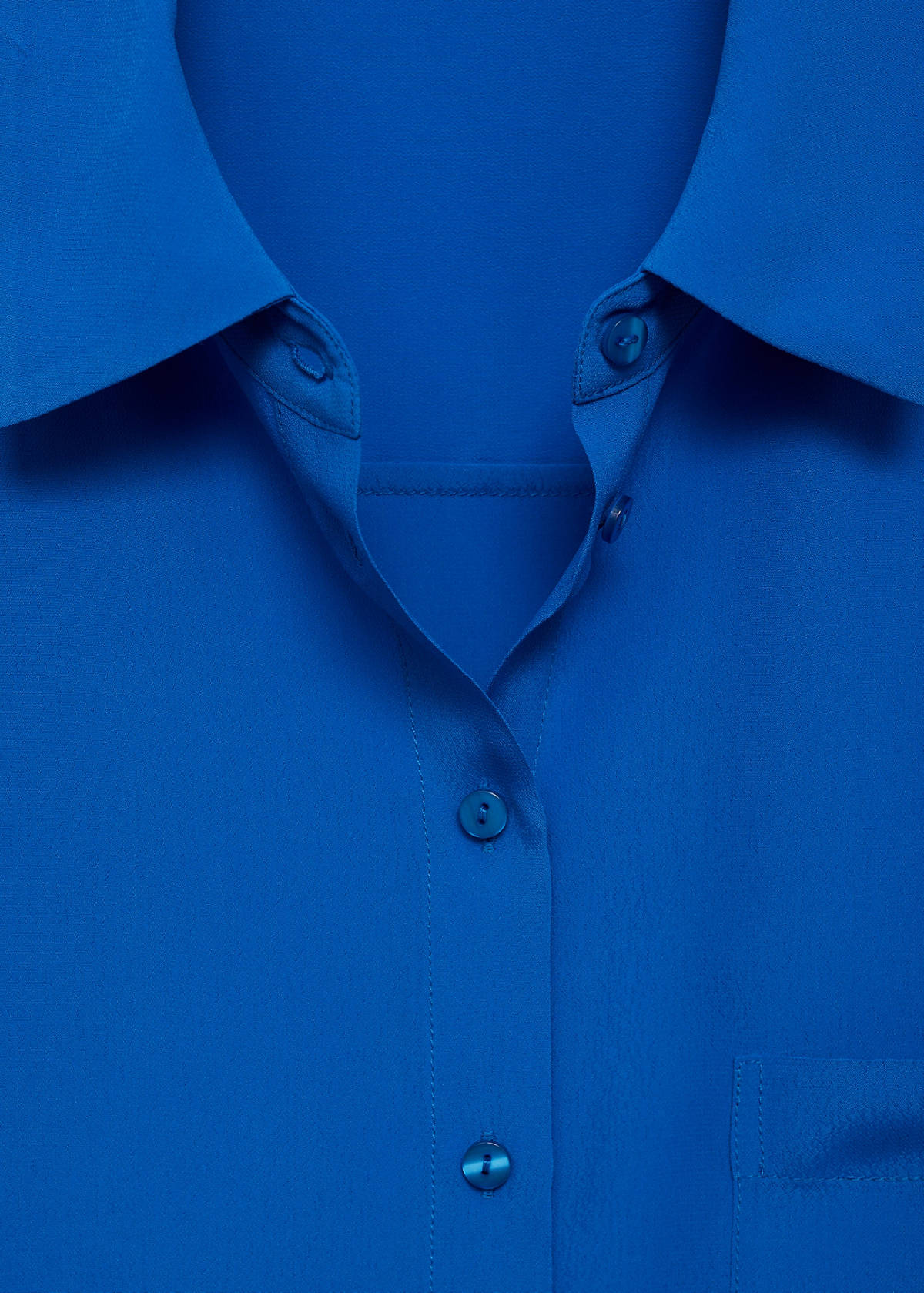 Short sleeve fluid shirt — Blue