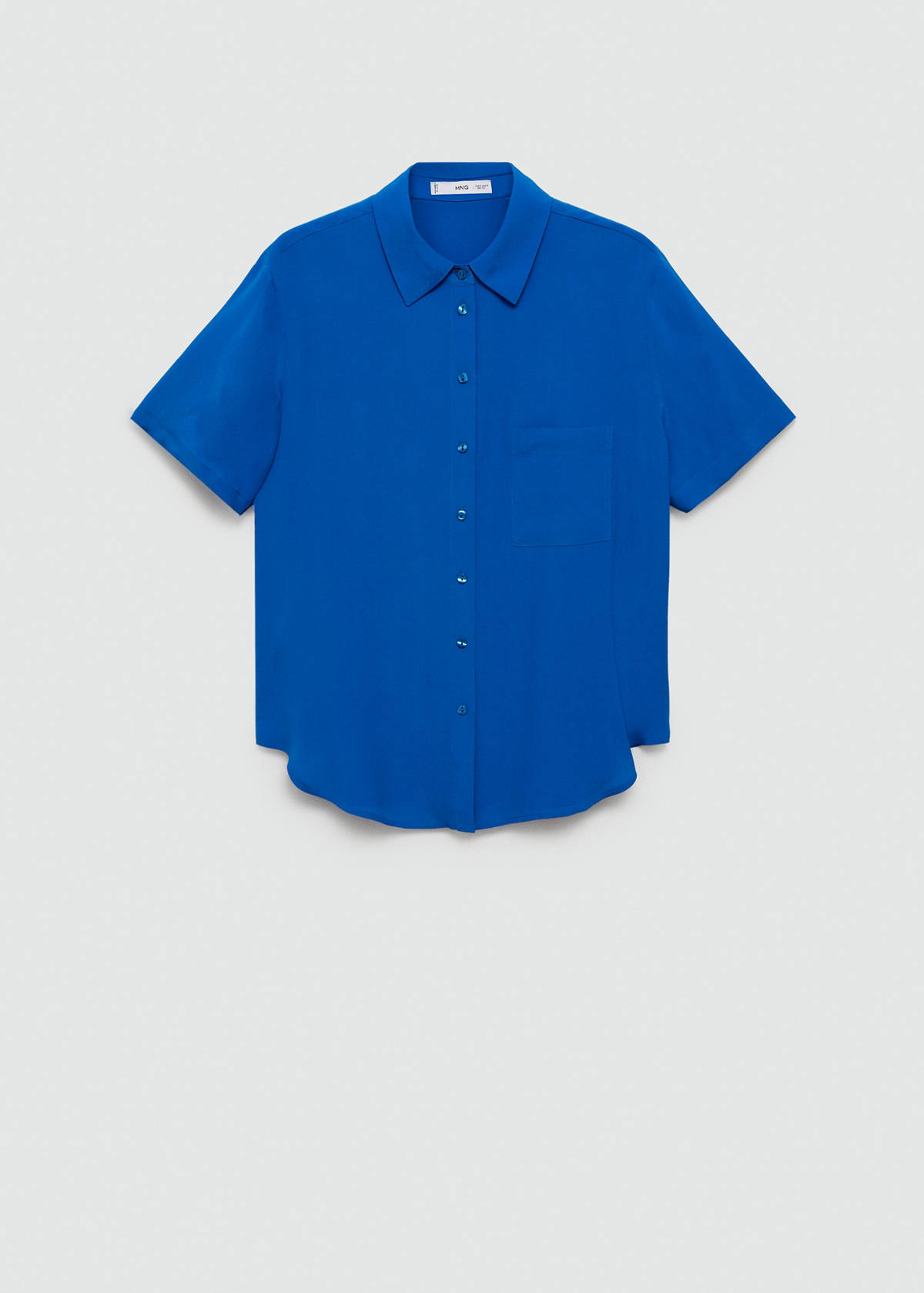 Short sleeve fluid shirt — Blue