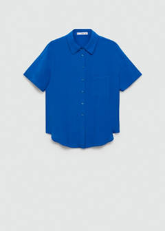 Short sleeve fluid shirt — Blue 8