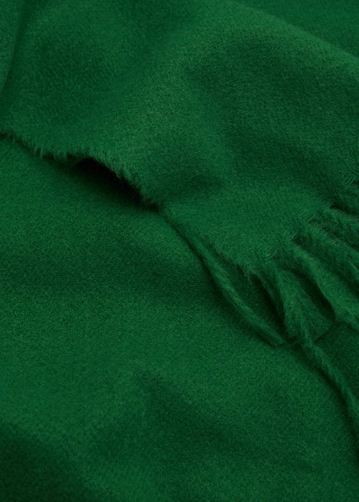 Fringed edge scarf — Green