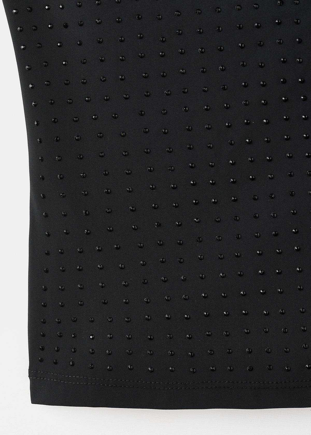 Strappy top with rhinestone detail — Black