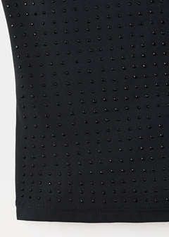 Strappy top with rhinestone detail — Black 6