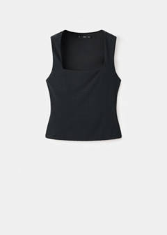 Strappy top with rhinestone detail — Black 5